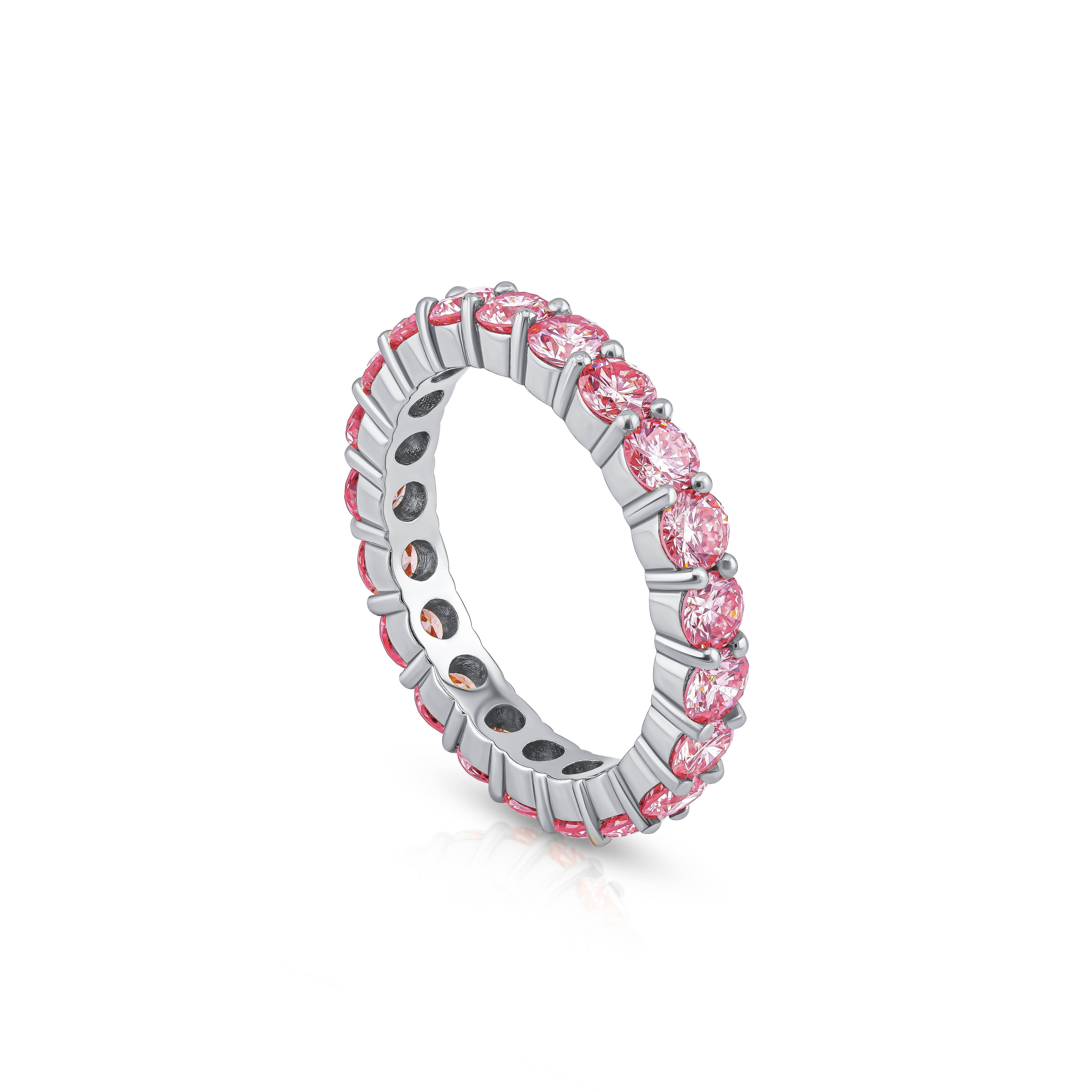Amara Pink Diamond Eternity Ring (Certified)