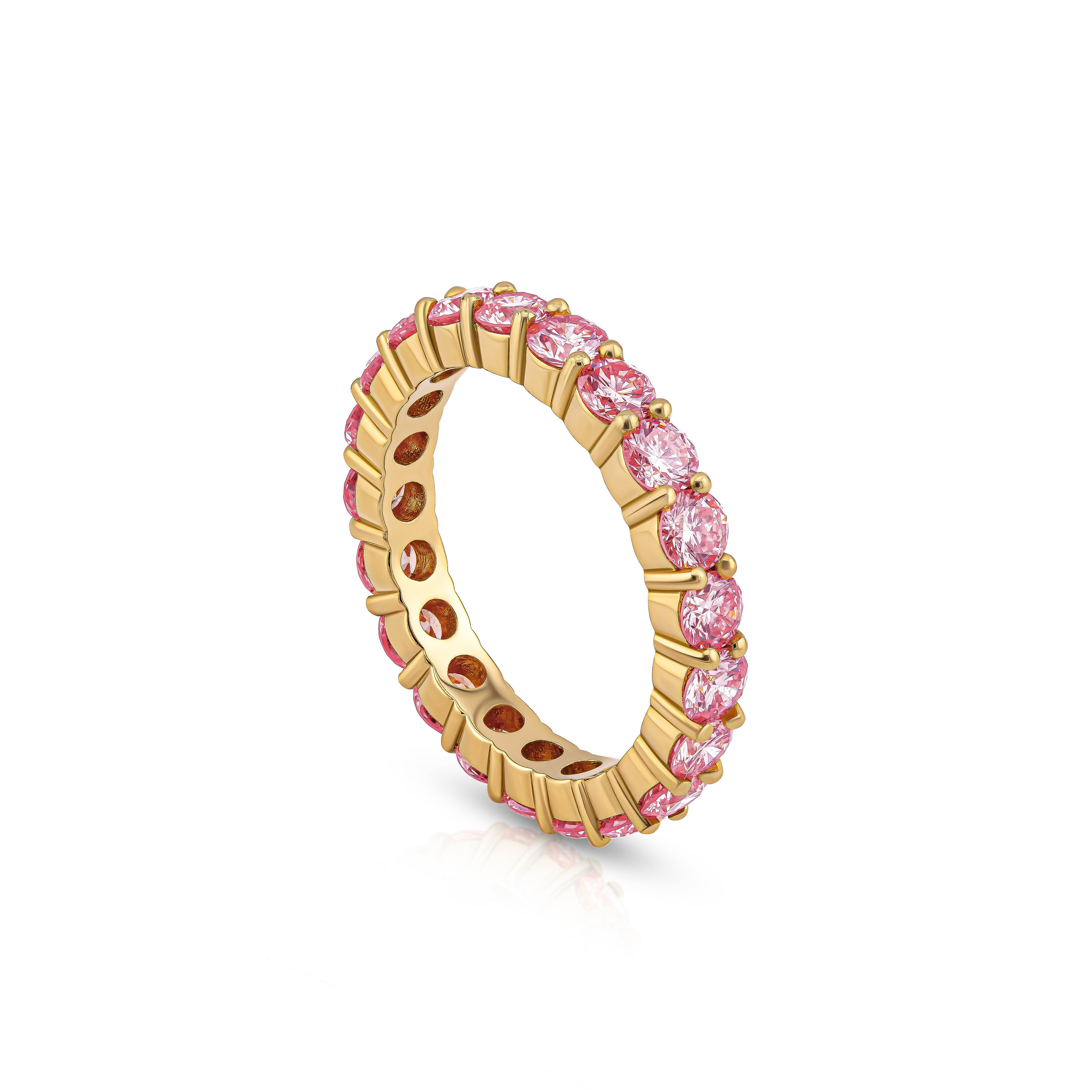 Amara Pink Diamond Eternity Ring (Certified)