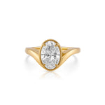 Eliana Engagement Ring - Oval Bezel Set Ring