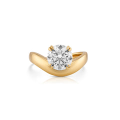Iris Engagement Ring – Round Brilliant Contour Ring