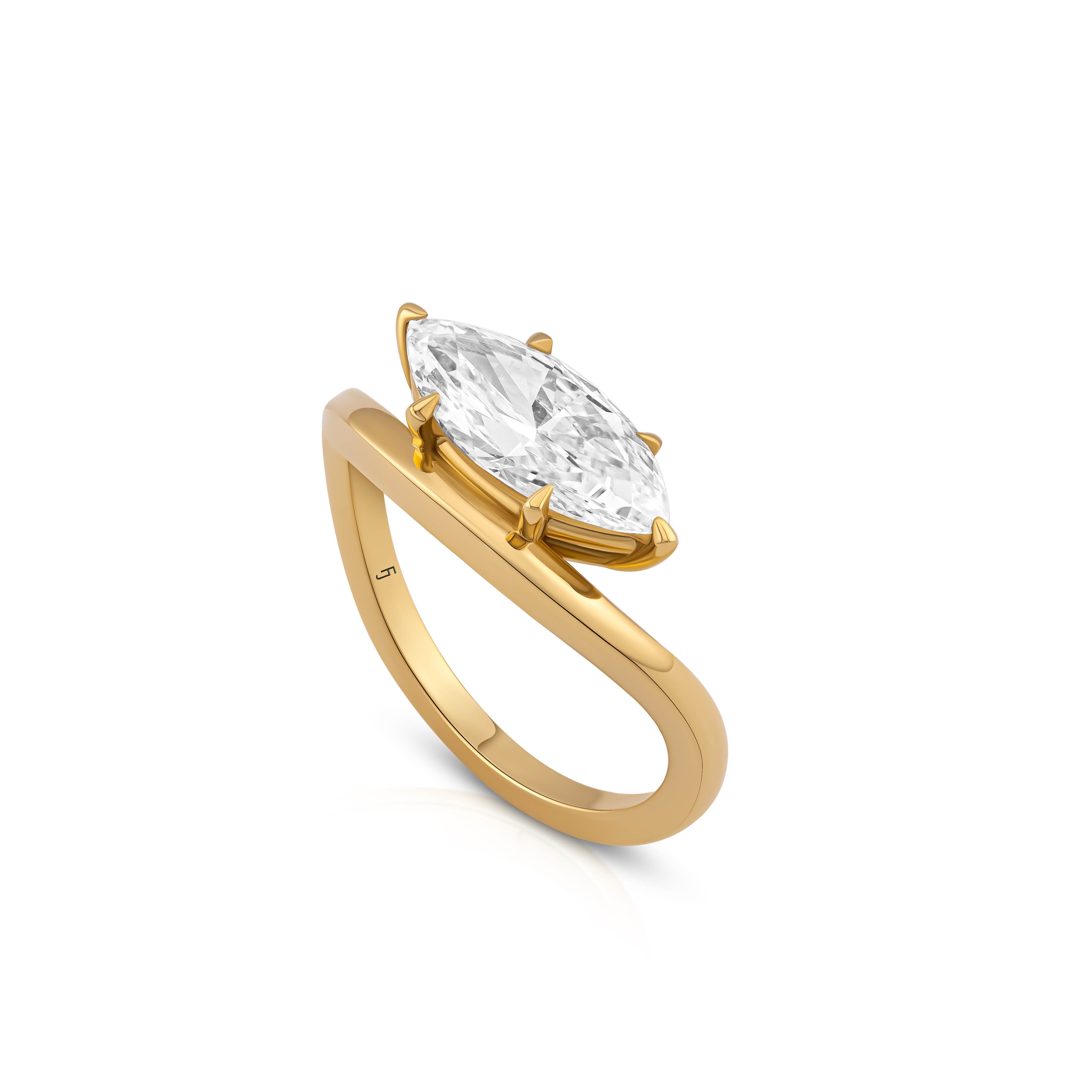 Faye Engagement Ring - East to West Marquise Ring