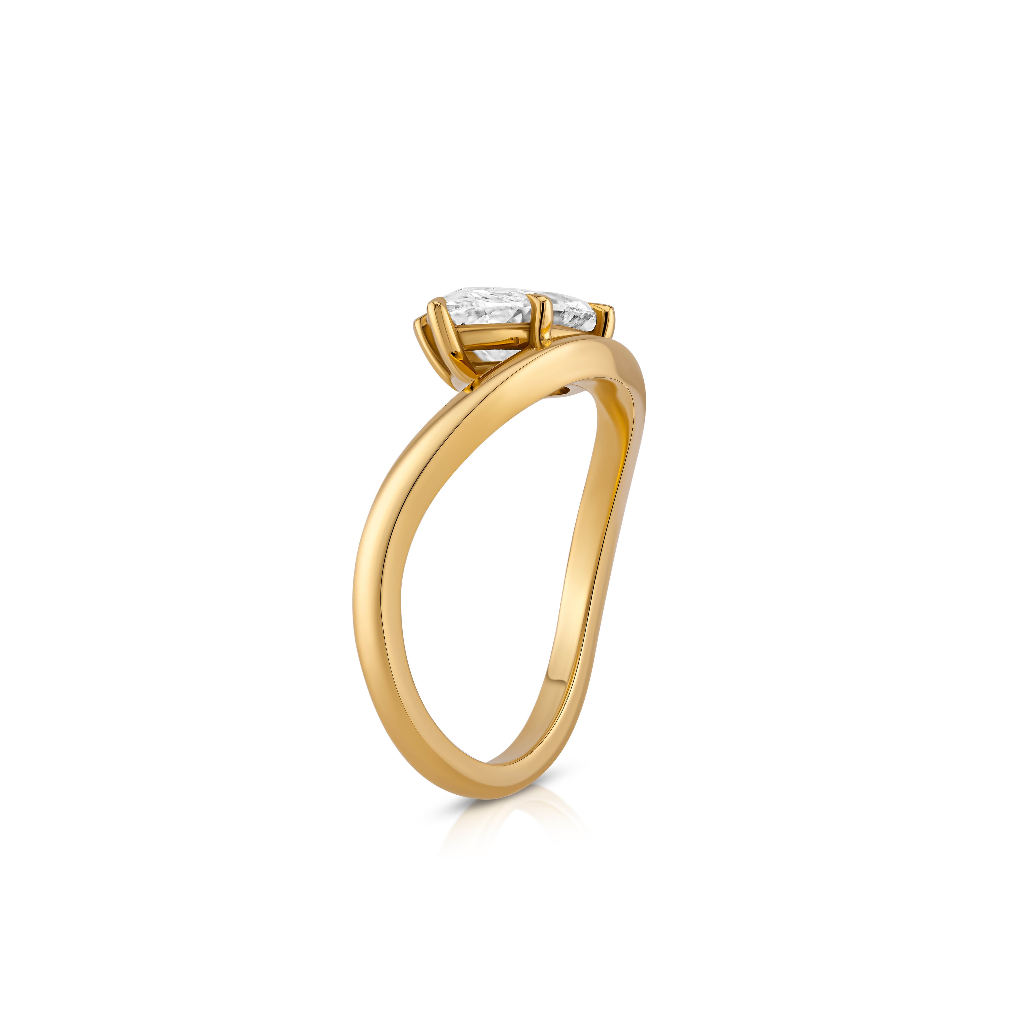 Faye Engagement Ring - East to West Marquise Ring