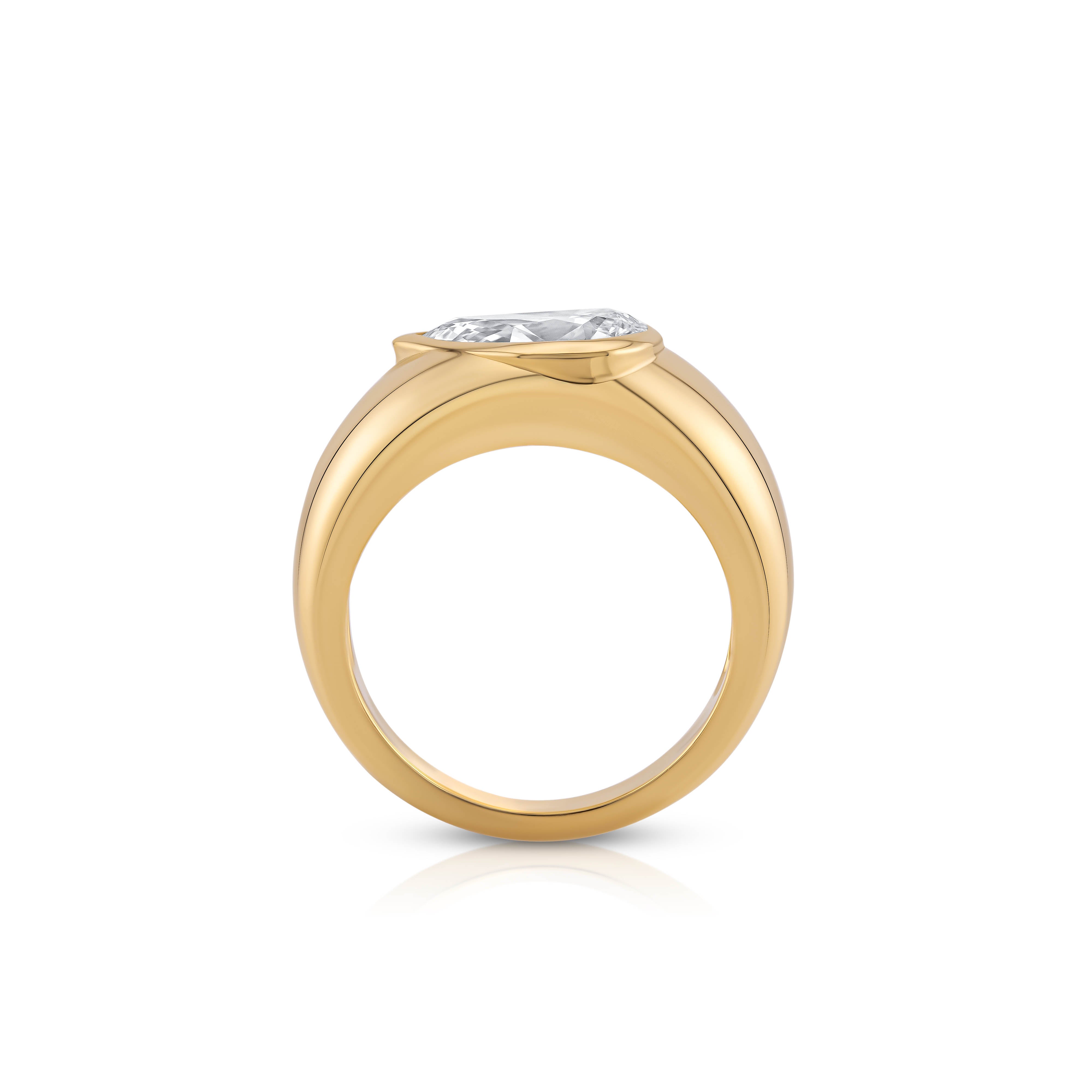 Zia Dome Pear Engagement Ring