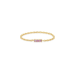Eclipse Diamond Chain Ring (Pink Diamonds)