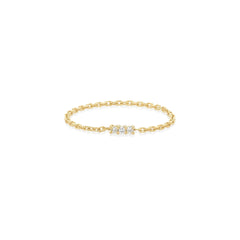 Eclipse Diamond Chain Ring (White Diamonds)