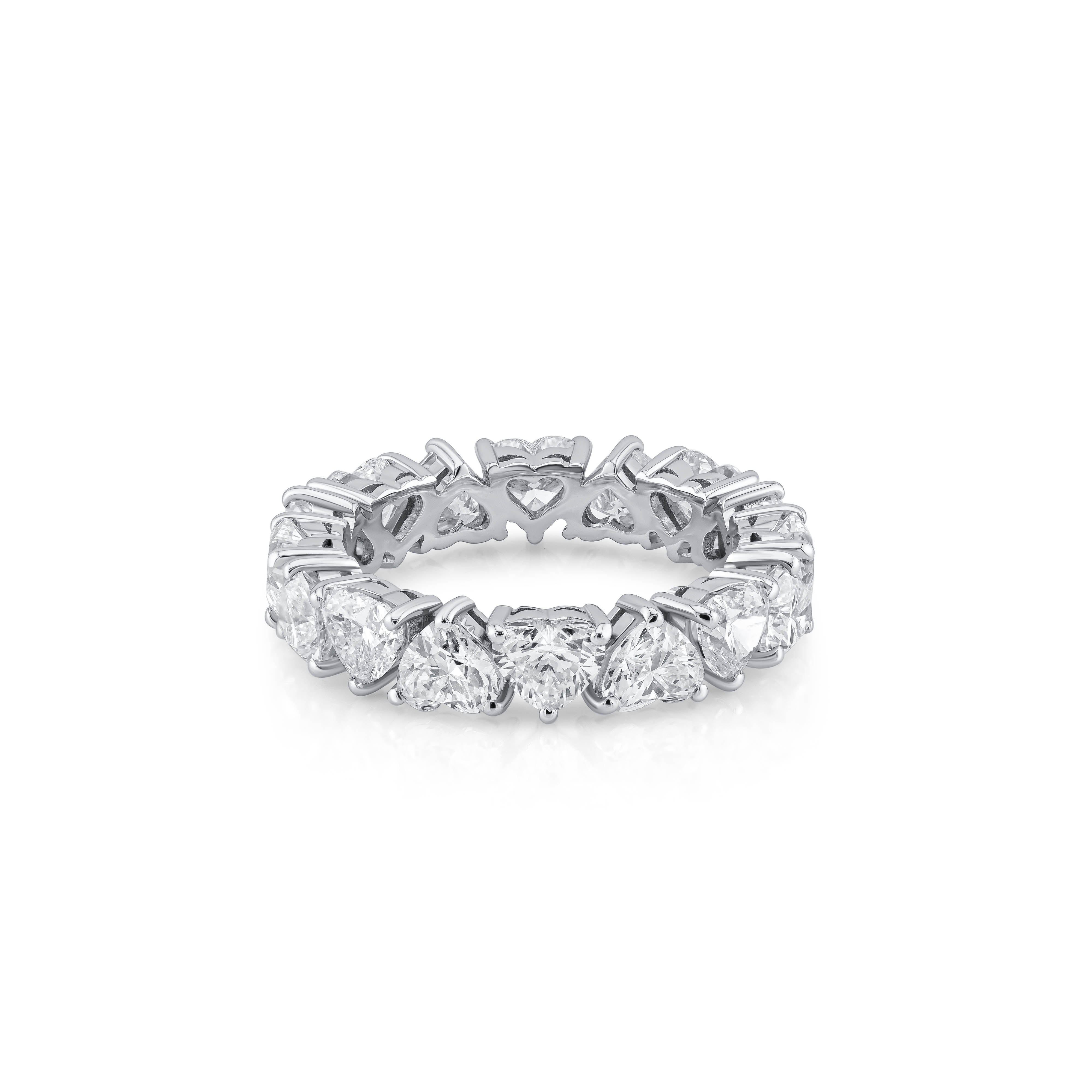 Alternating Heart Shape Eternity Ring (Certified)