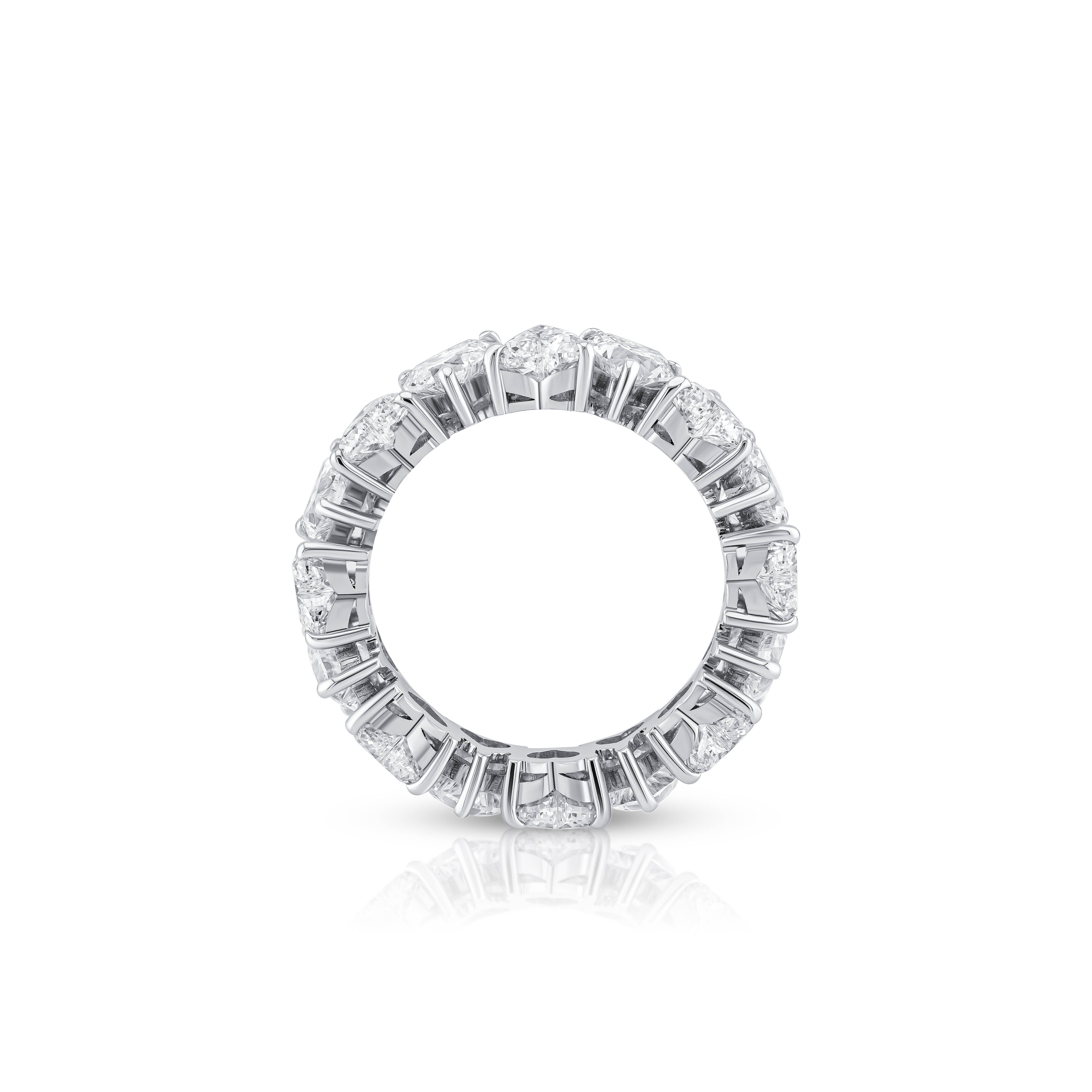 Alternating Heart Shape Eternity Ring (Certified)