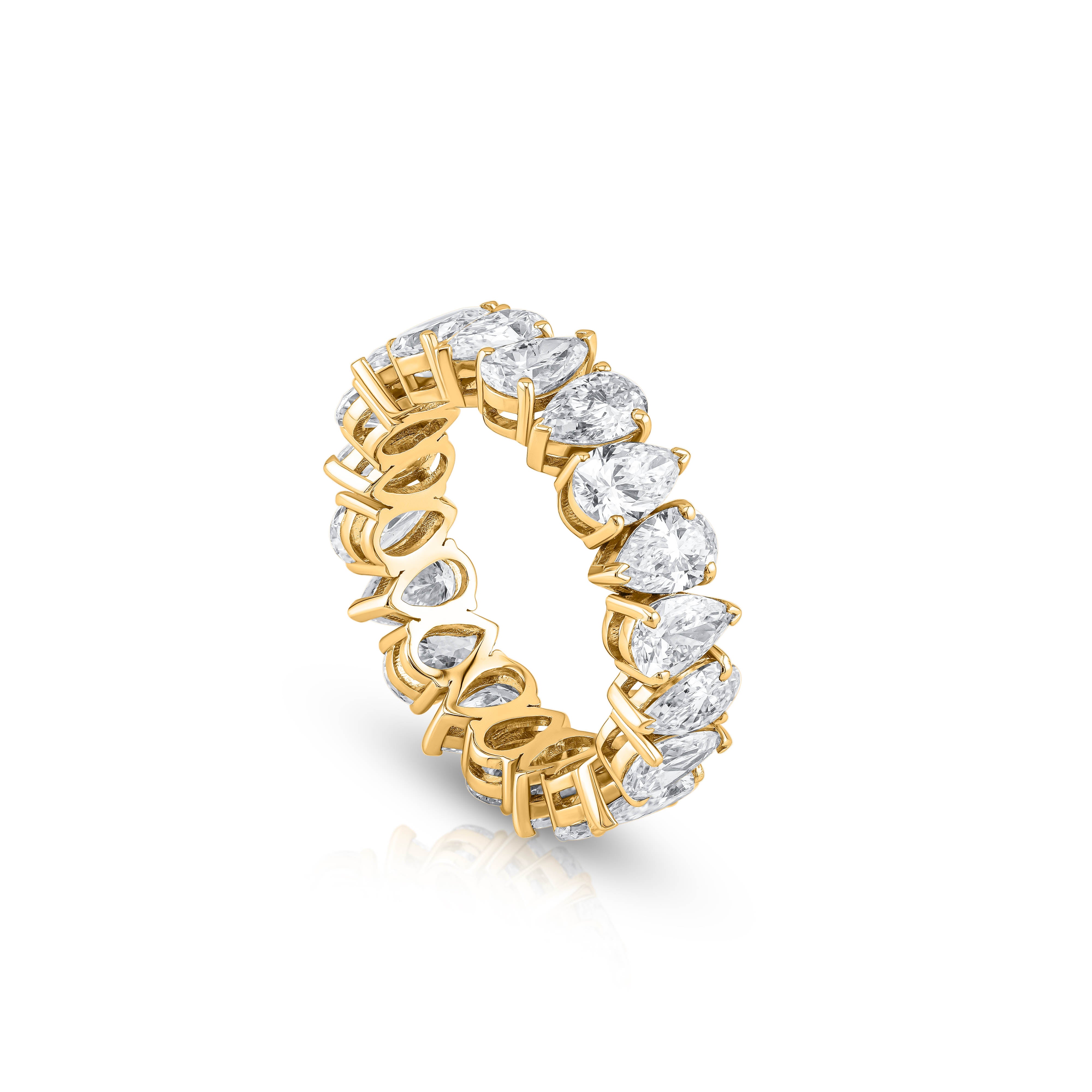 Alternating Pear Shape Eternity Ring (Certified)