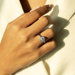 Eve Bezel Diamond Halo Ring