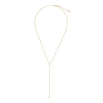Gaia Long Drop Diamond Necklace in Yellow Gold