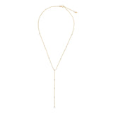 Gaia Long Drop Diamond Necklace in Yellow Gold