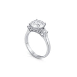 Julia Engagement Ring - Round Brilliant Trilogy Ring