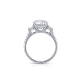 Julia Engagement Ring - Round Brilliant Trilogy Ring