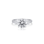 Julia Engagement Ring - Round Brilliant Trilogy Ring