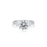 Julia Engagement Ring - Round Brilliant Trilogy Ring