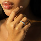 Slanted Marquise Diamond Eternity Ring (Certified)