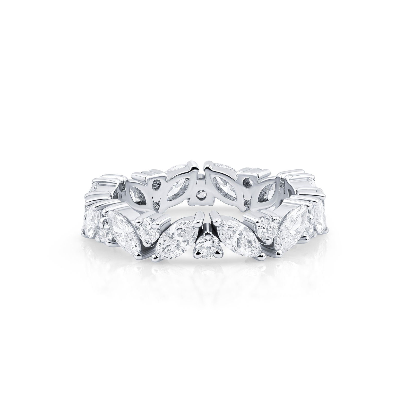 Marquise & Round Brilliant Eternity Ring (Certified)
