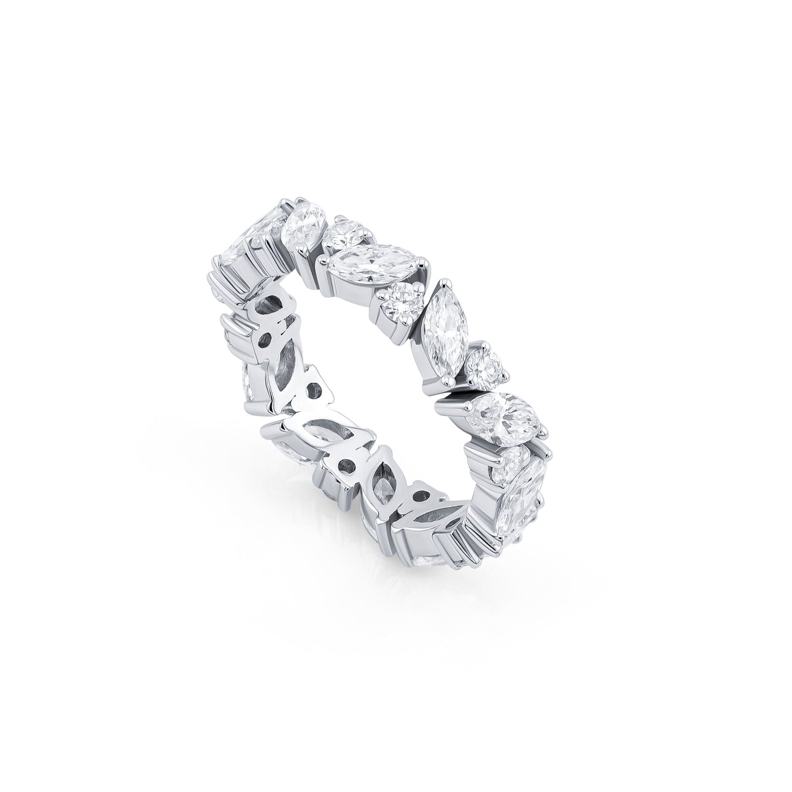 Marquise & Round Brilliant Eternity Ring (Certified)