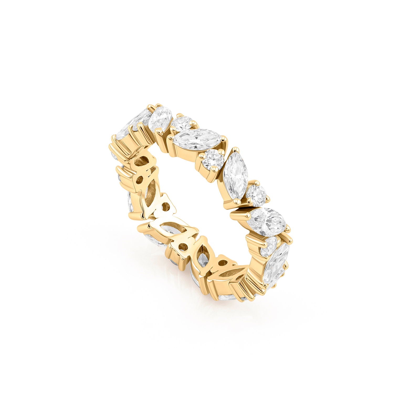 Marquise & Round Brilliant Eternity Ring (Certified)