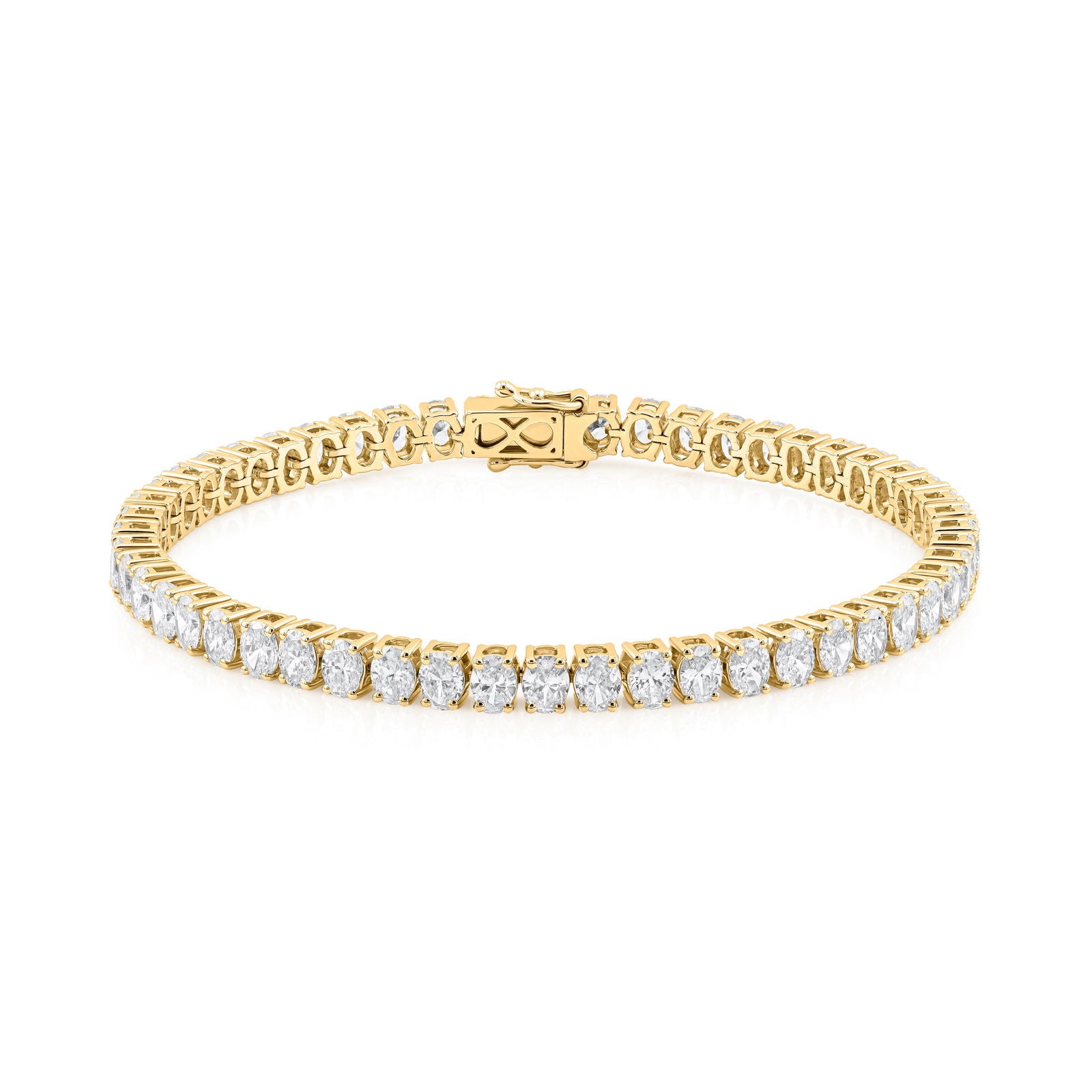 Oval Cut Lab Diamond Tennis Bracelet