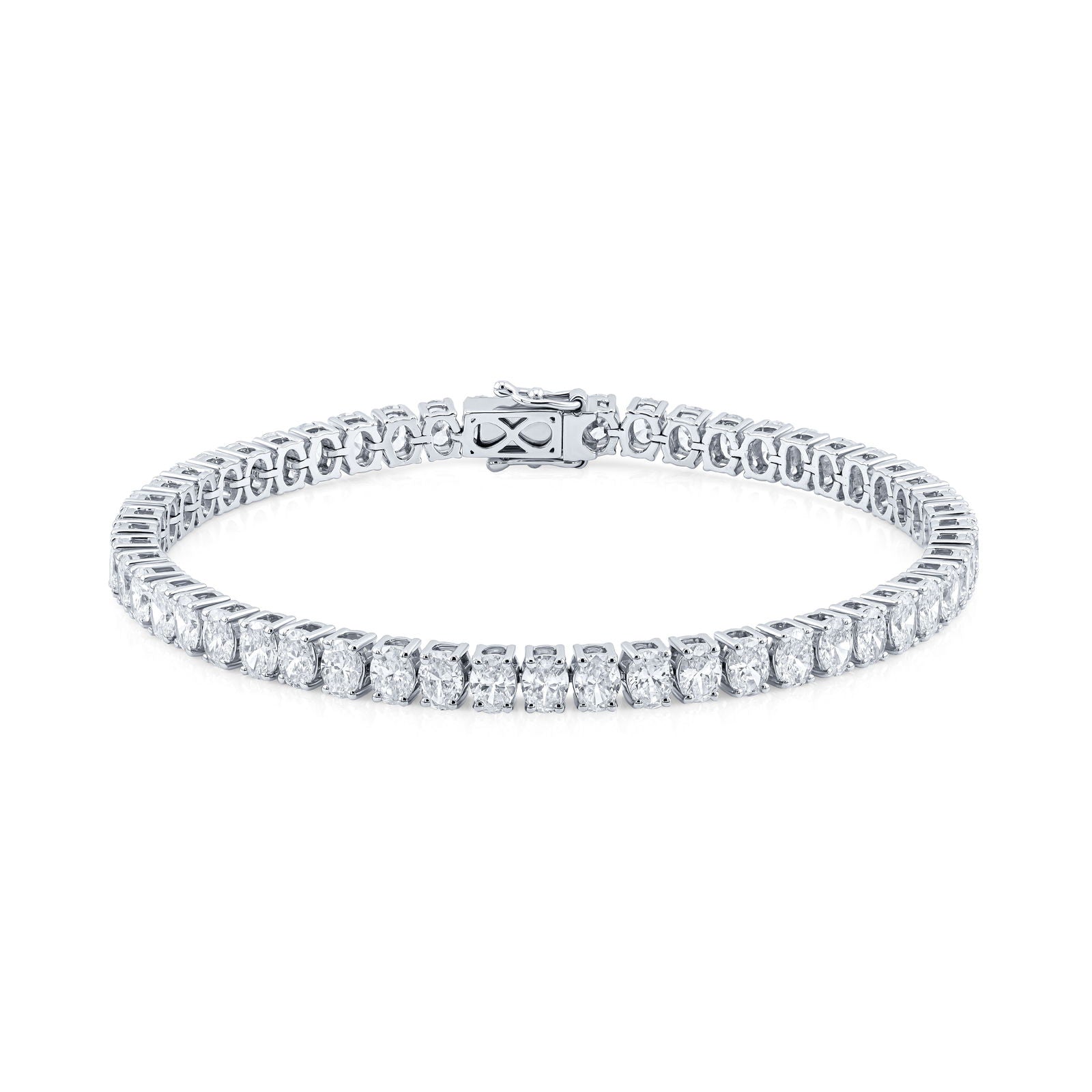 Oval Cut Lab Diamond Tennis Bracelet