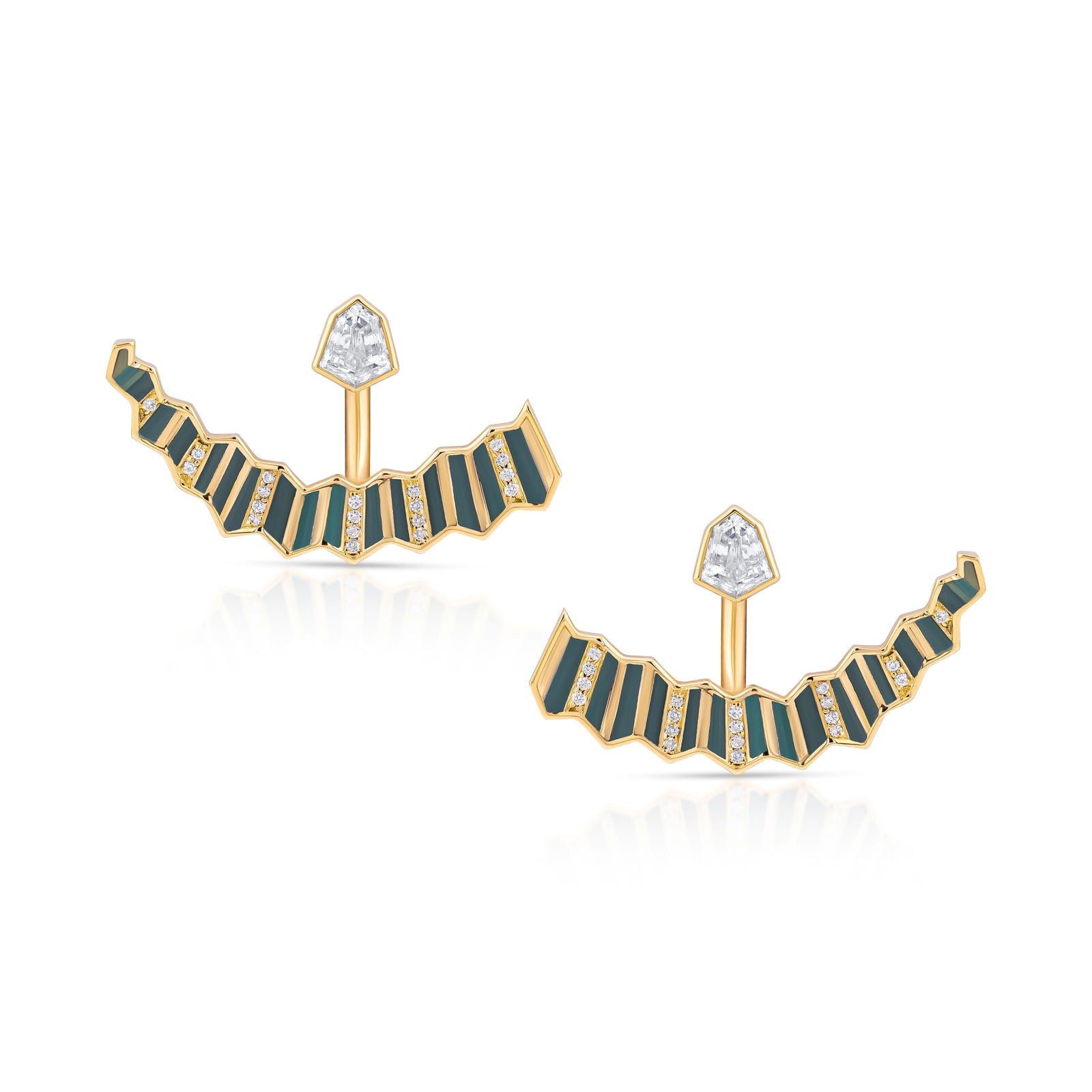 Pleated Julietta Diamond Earrings