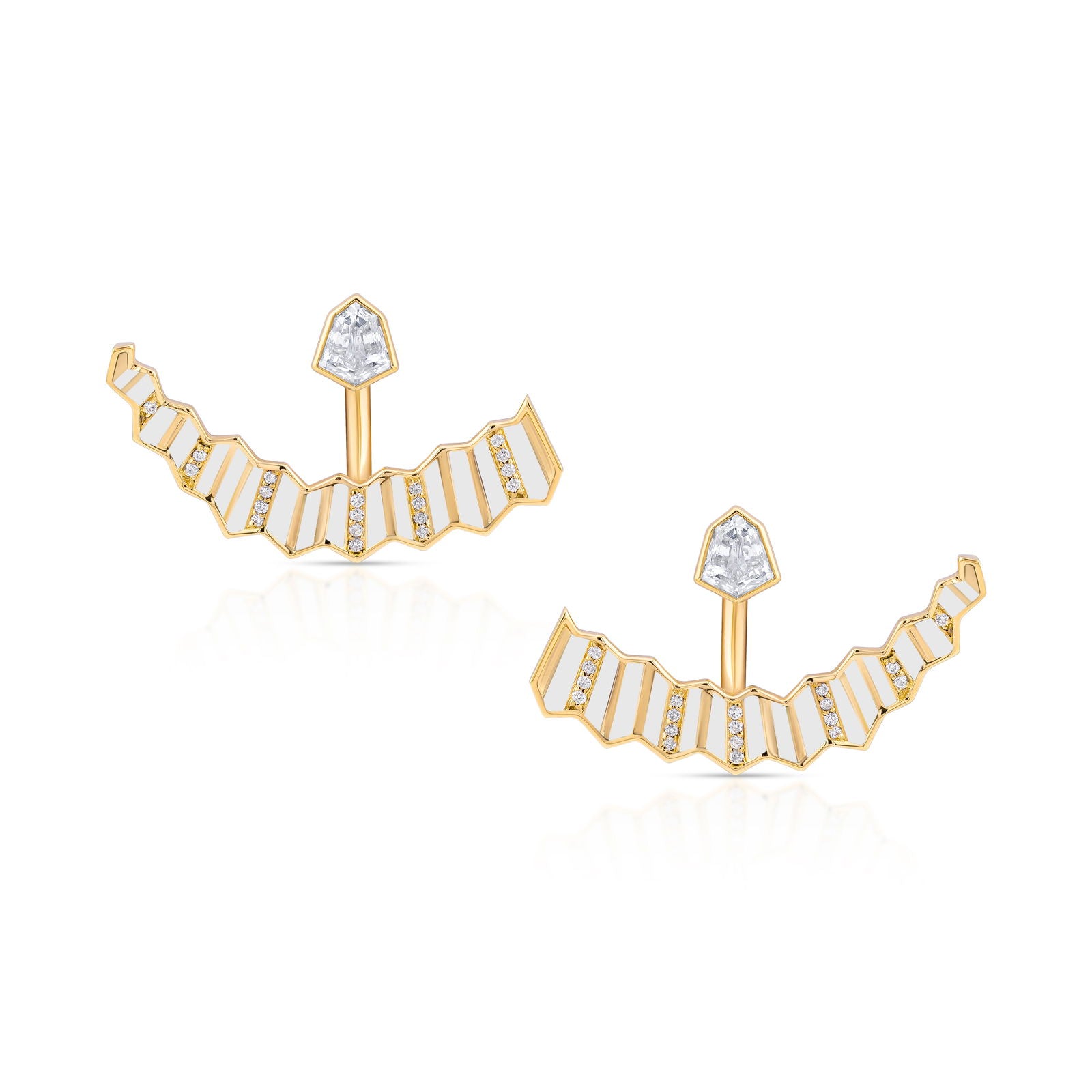Pleated Julietta Diamond Earrings