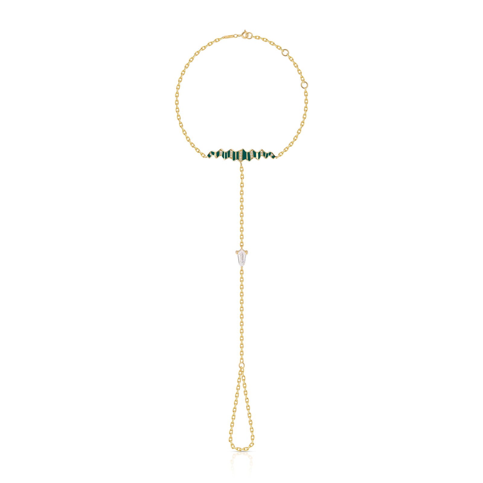 Pleated Sahara Diamond Hand Chain