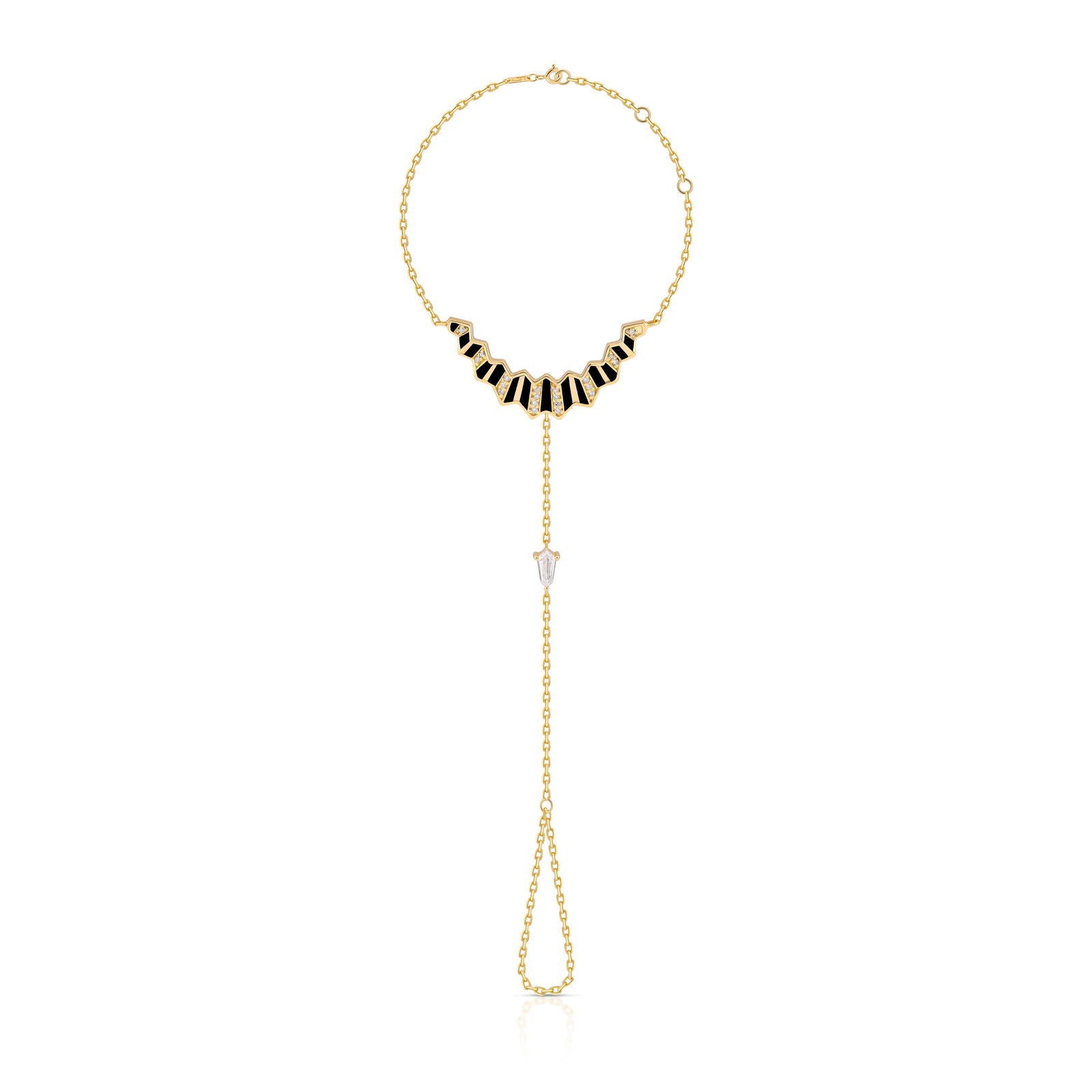 Pleated Vera Diamond Hand Chain