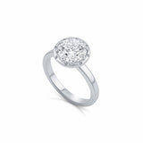 Eve Bezel Diamond Halo Ring