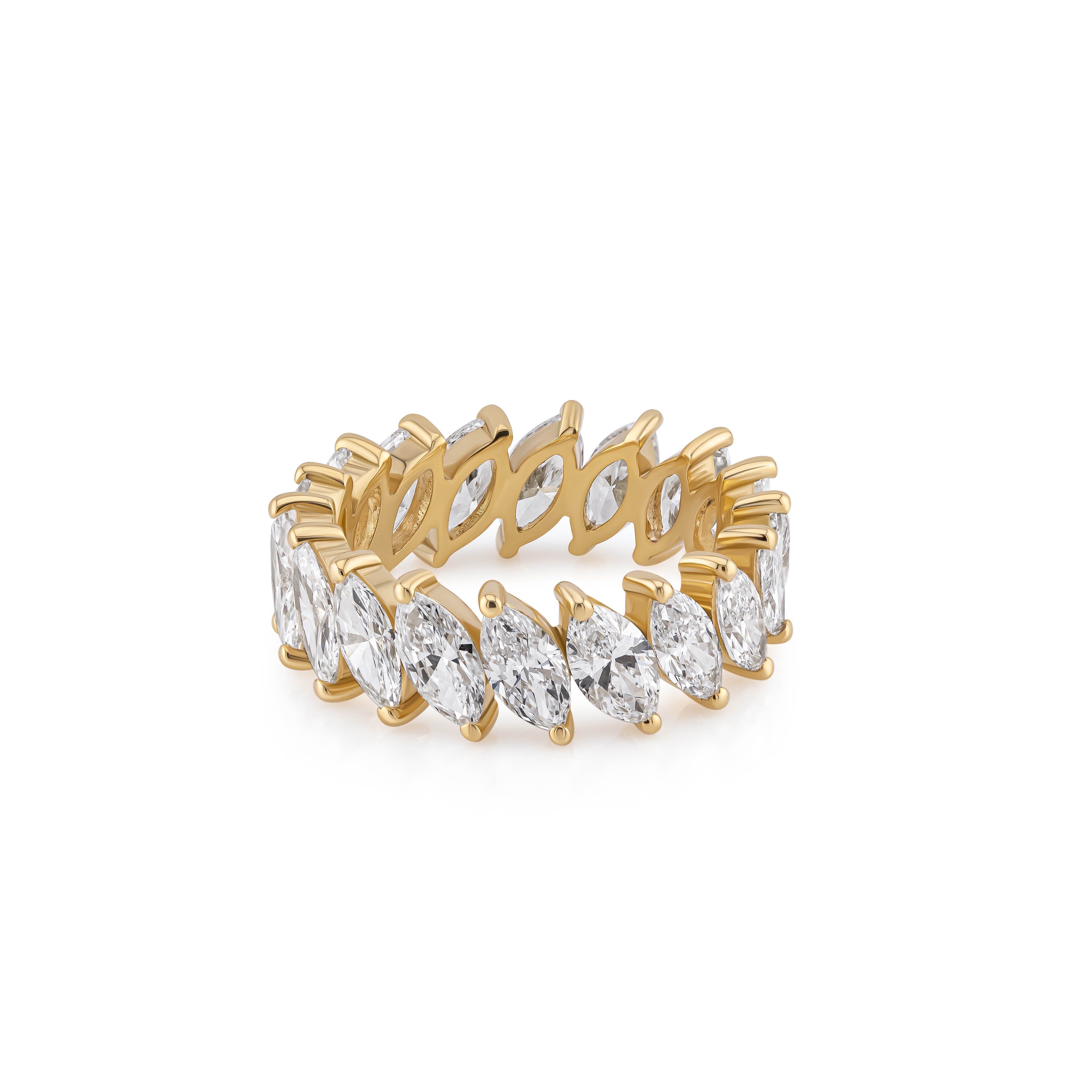 Slanted Marquise Diamond Ring 01