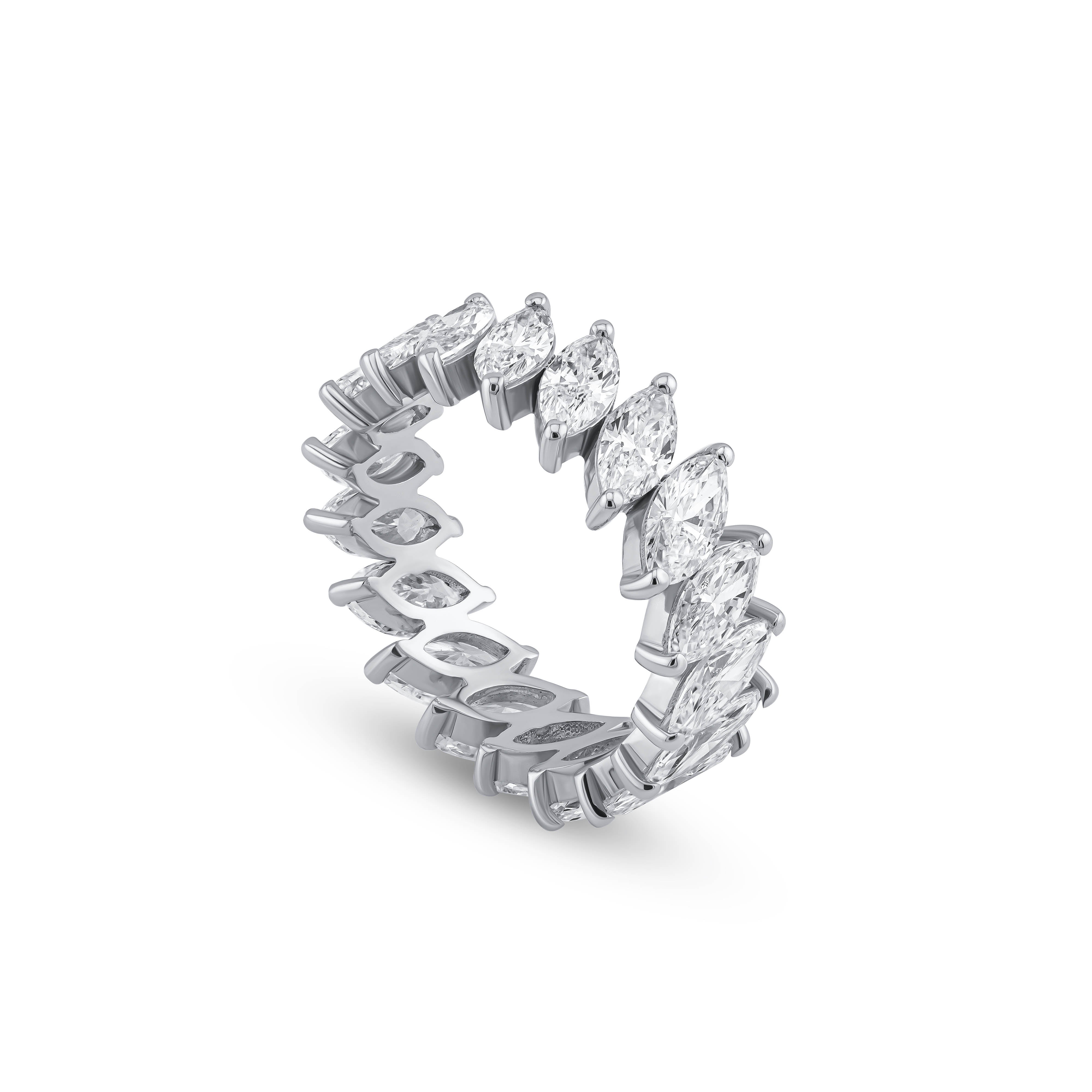 Slanted Marquise Diamond Ring 01