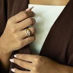 Zia Dome Pear Engagement Ring Set