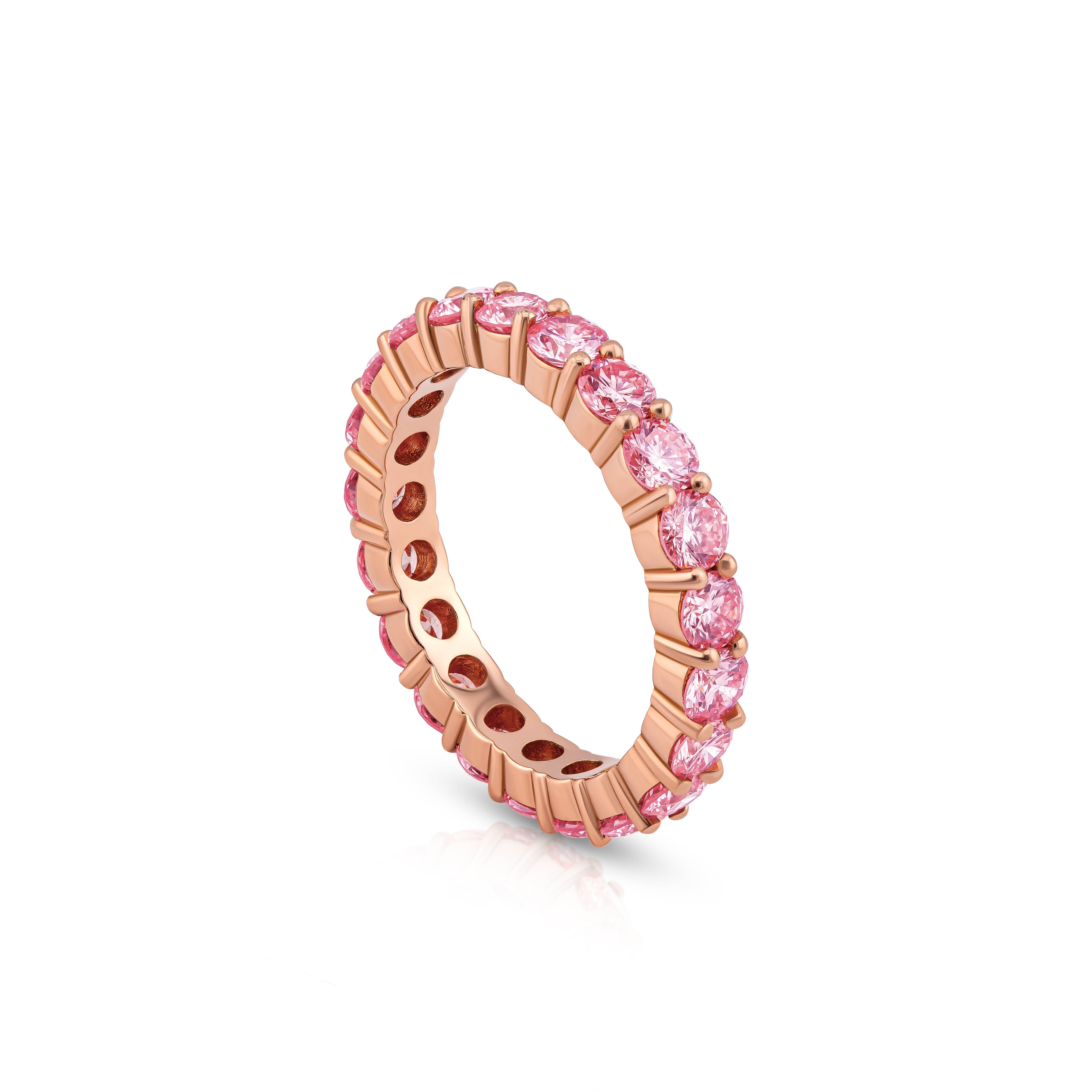 Amara Pink Diamond Eternity Ring (Certified)