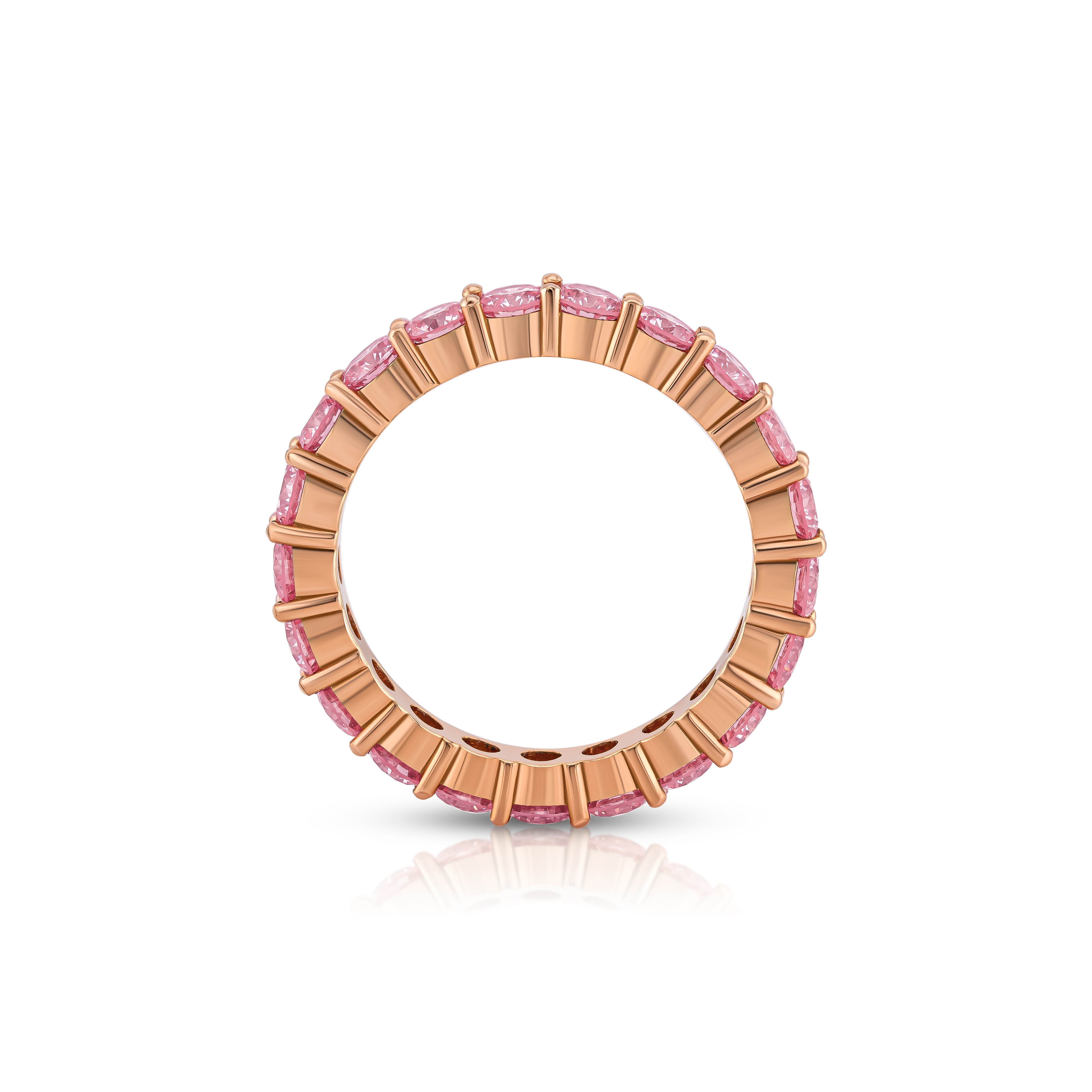 Amara Pink Diamond Eternity Ring (Certified)