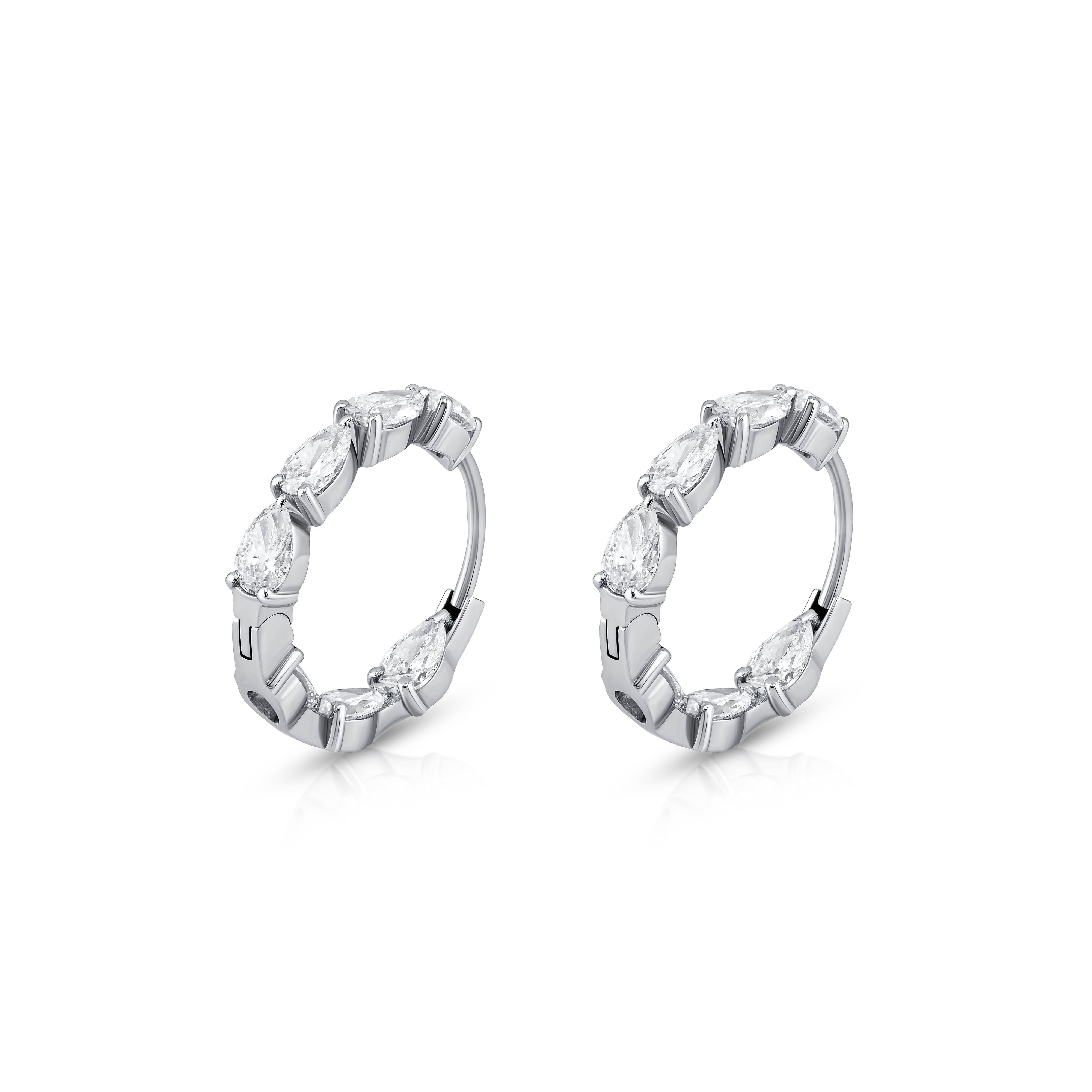 Inside Out Pear Shape Hoops