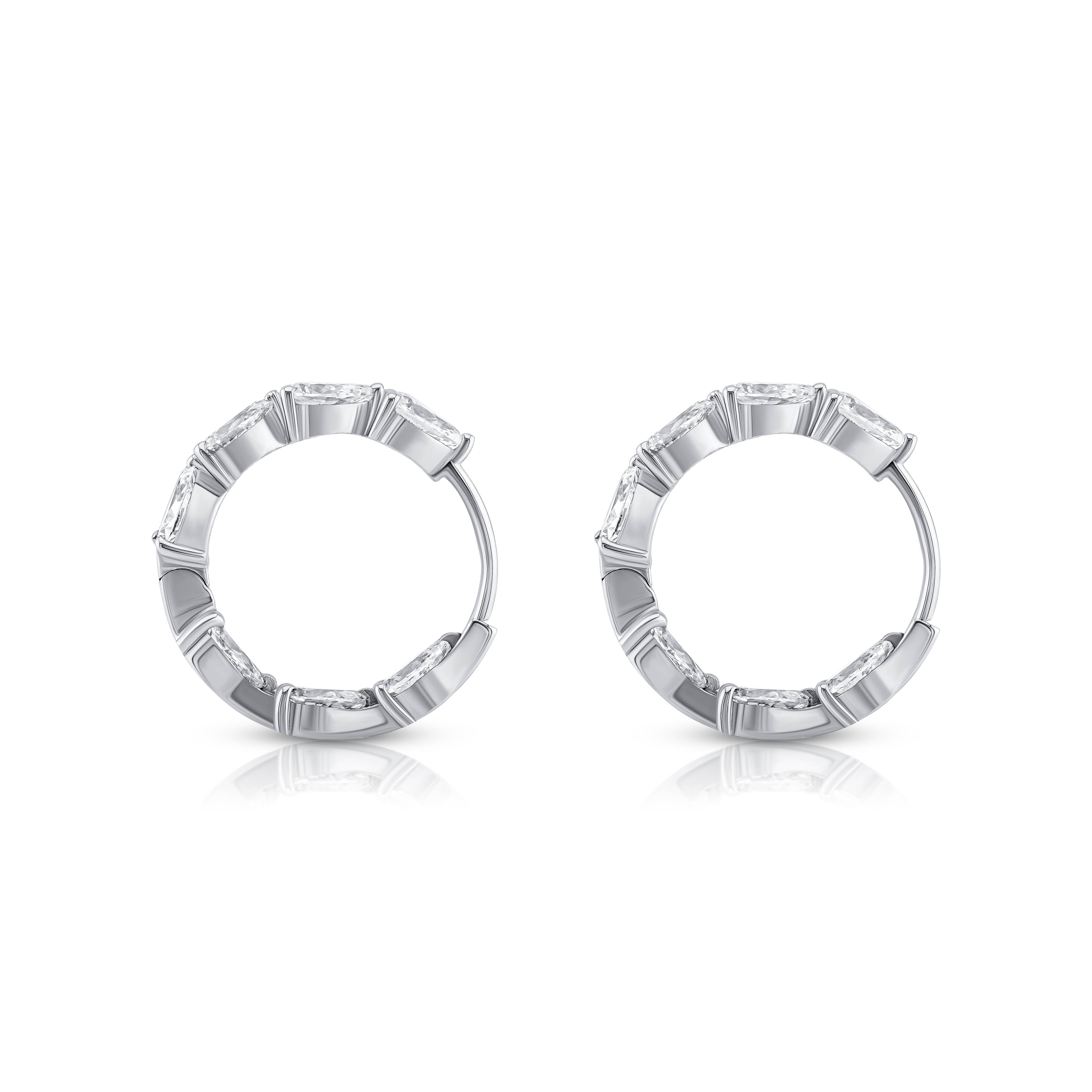 Inside Out Pear Shape Hoops