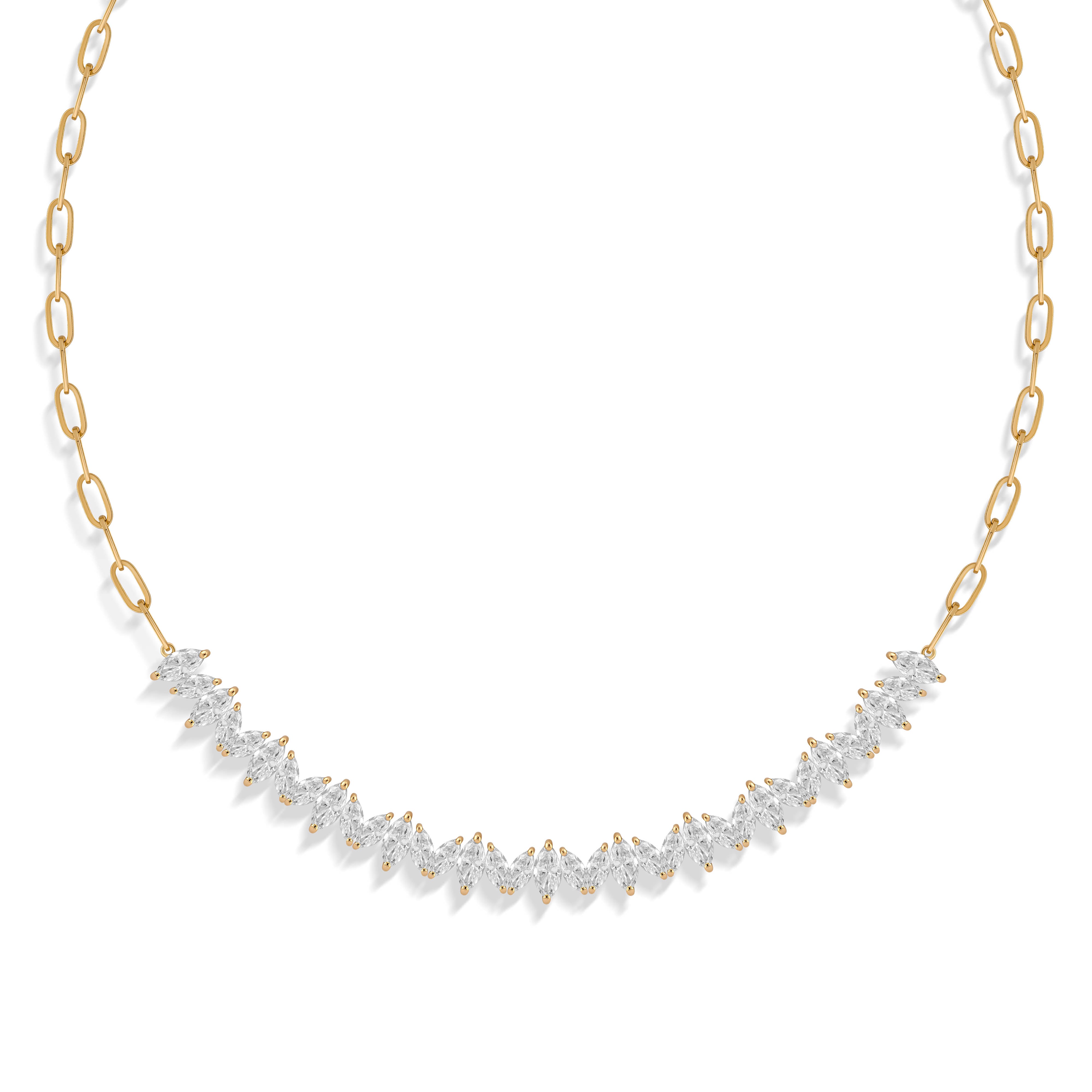 Layali Marquise Choker Paperclip Necklace