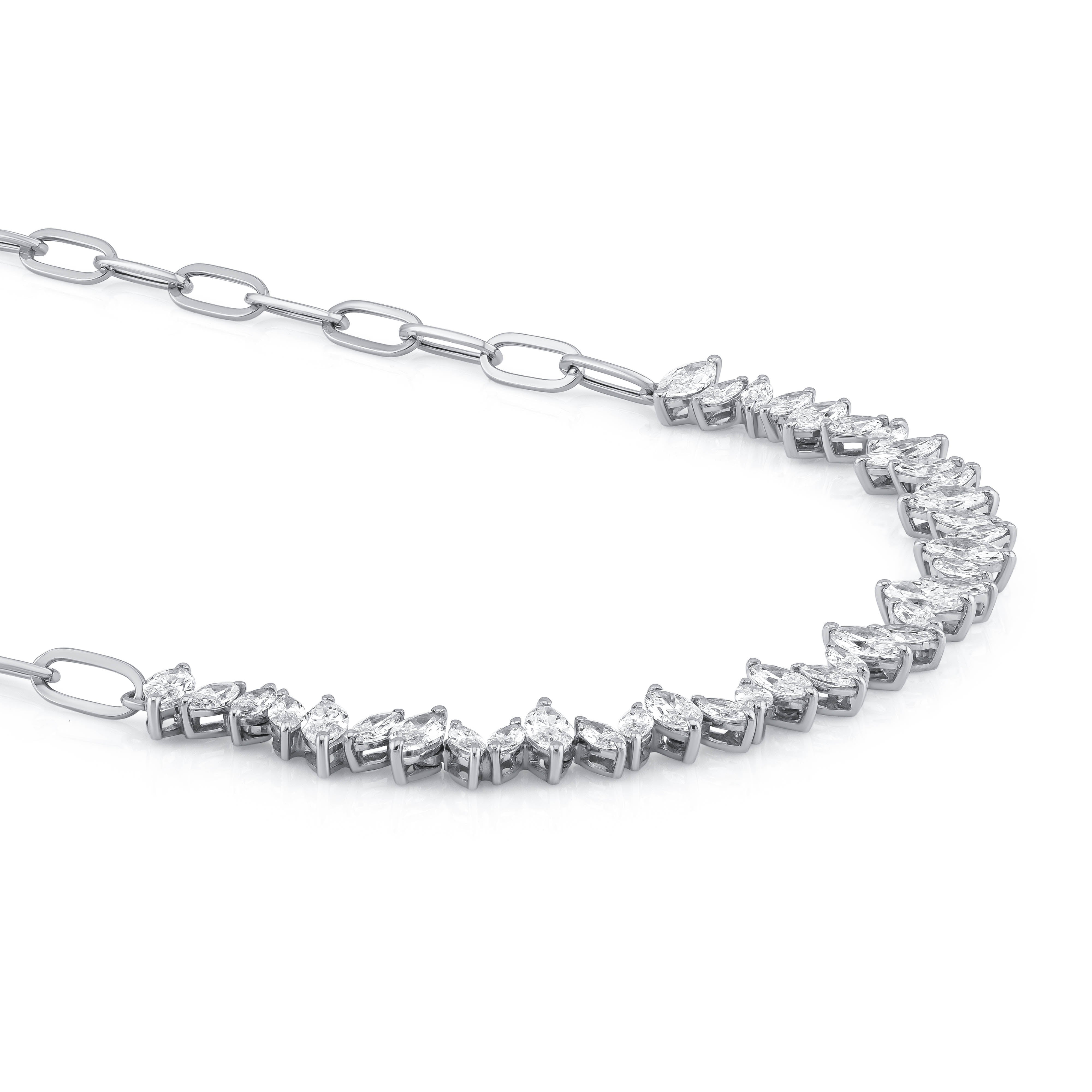 Layali Marquise Choker Paperclip Necklace