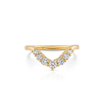 Eliana V-Shaped Wedding Band 1