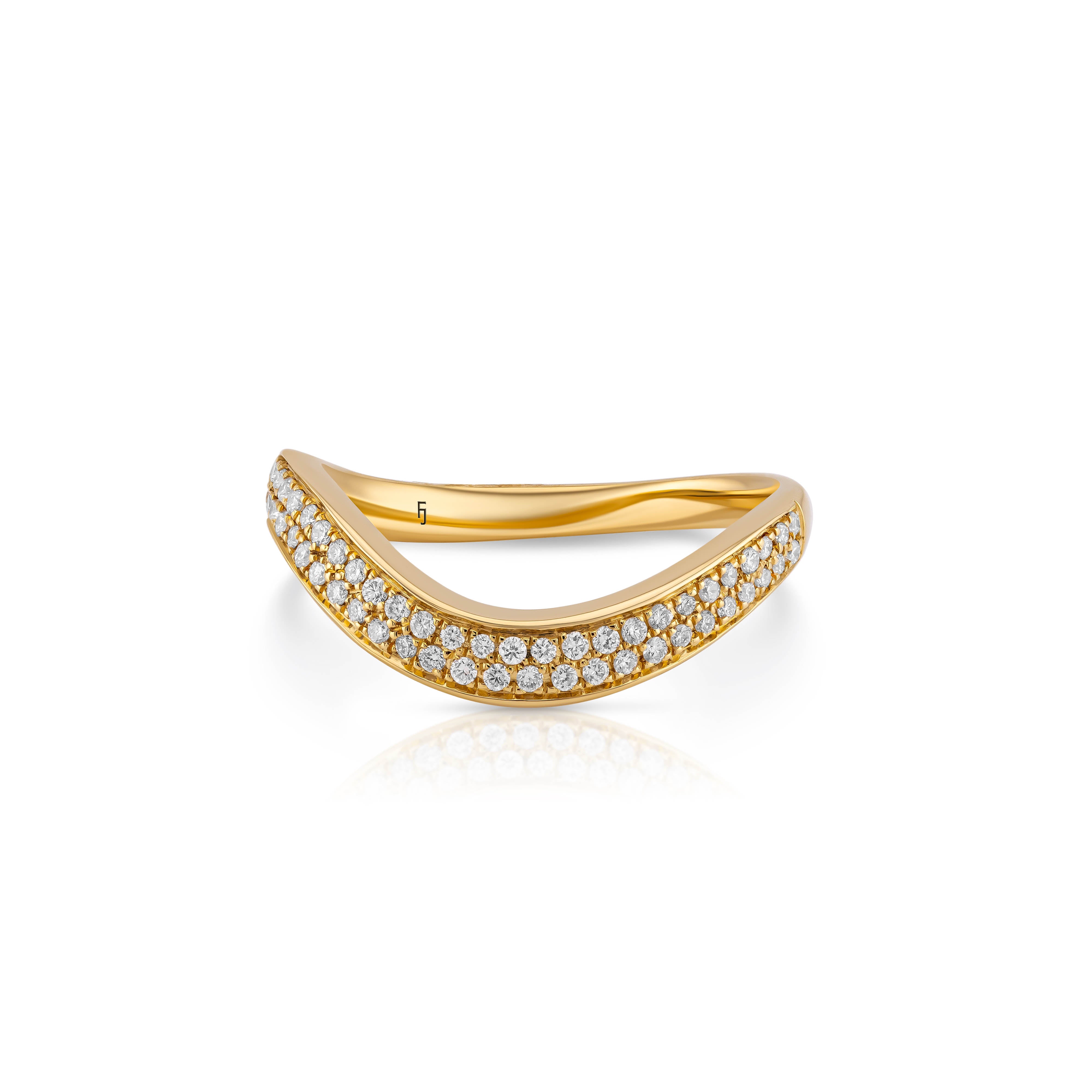 Iris Contour Wedding Band