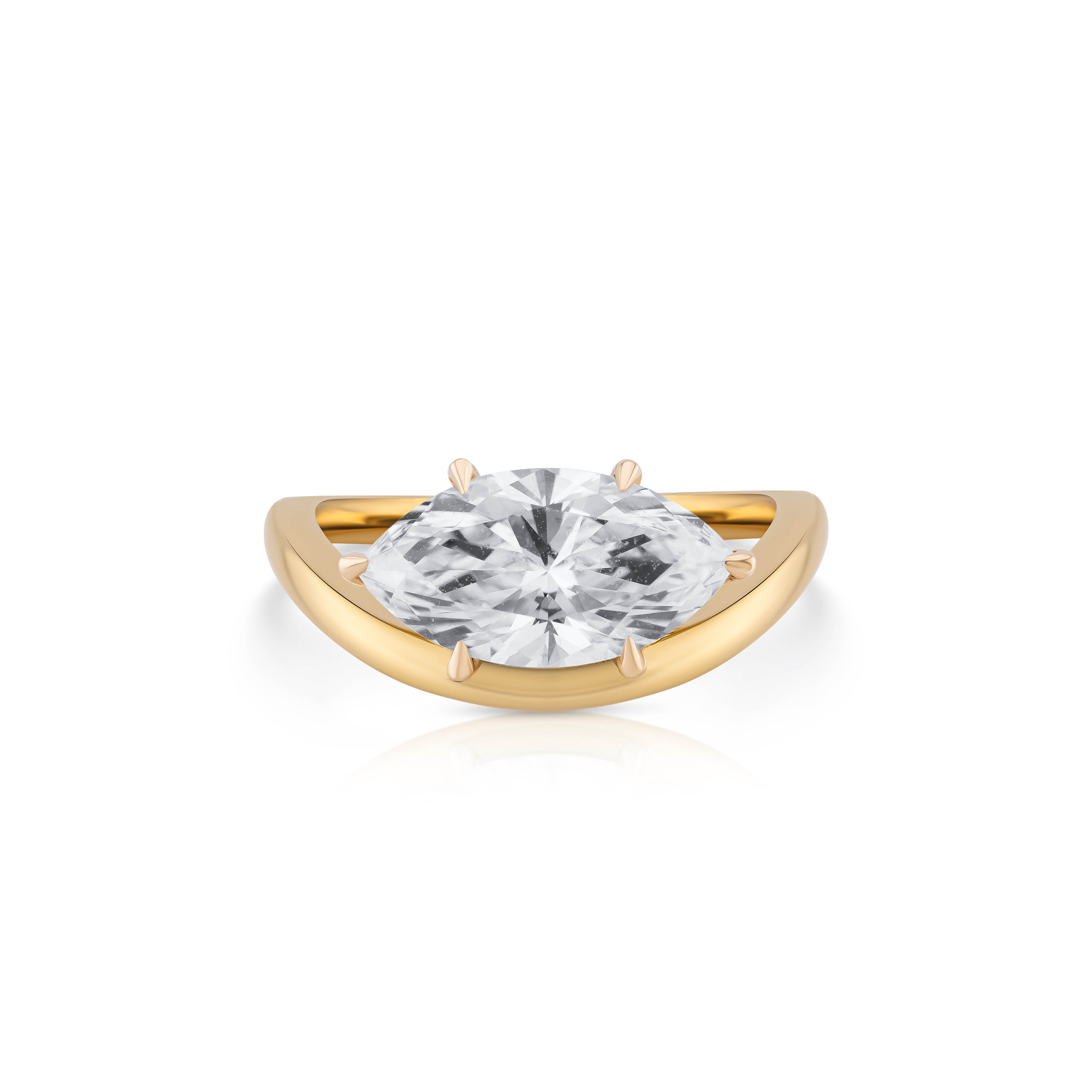 Faye Engagement Ring - East to West Marquise Ring