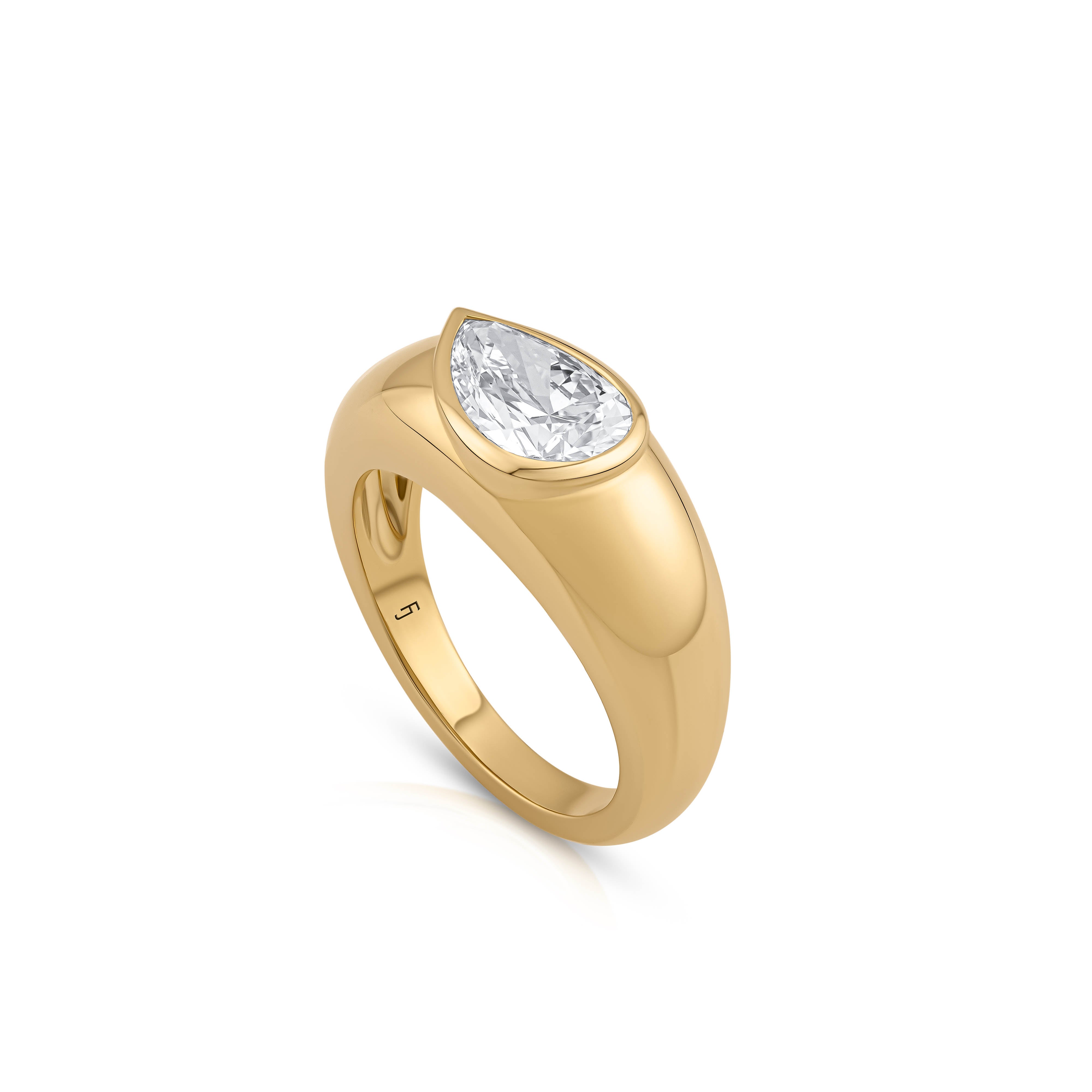Zia Dome Pear Engagement Ring