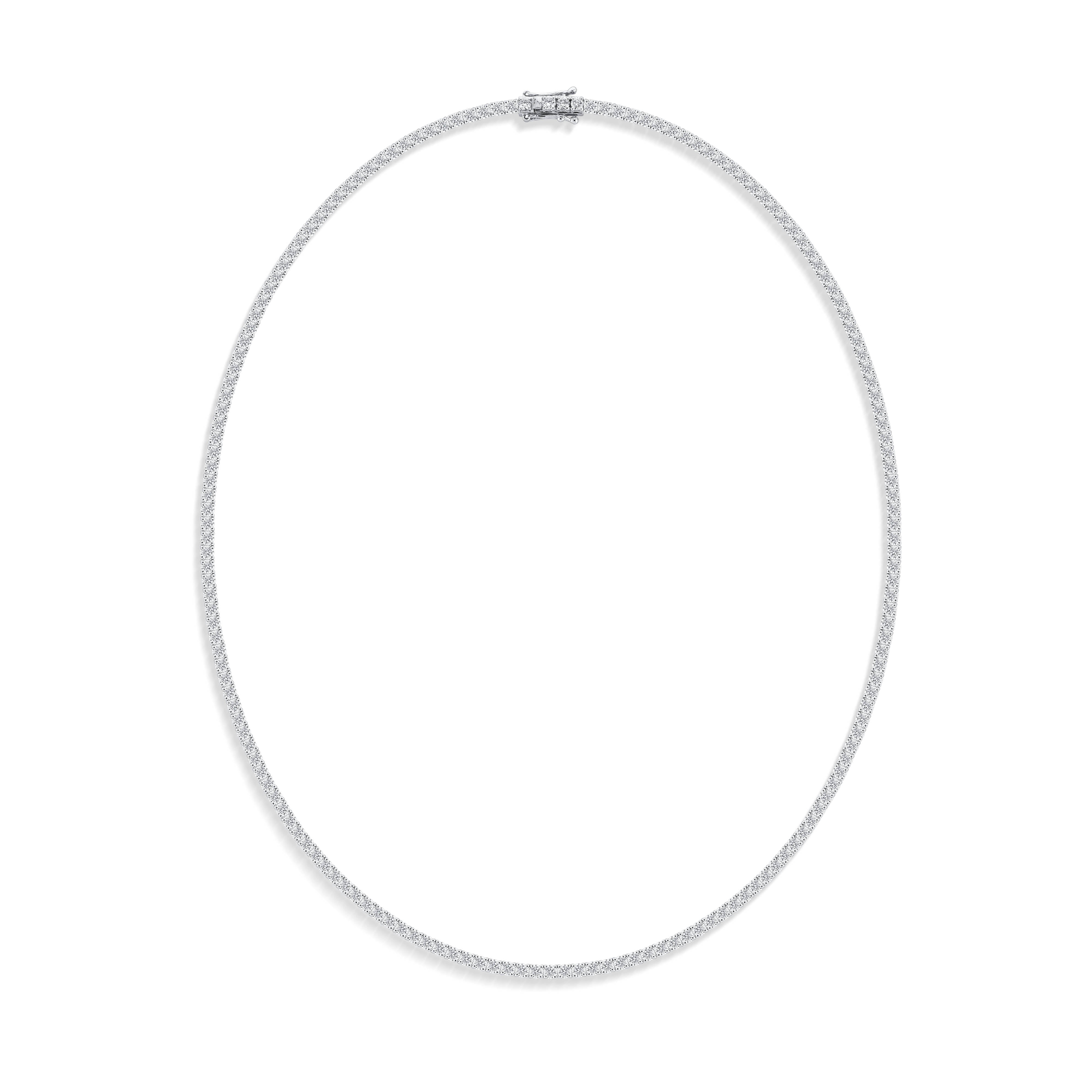 Classic Diamond Tennis Necklace (Certified)