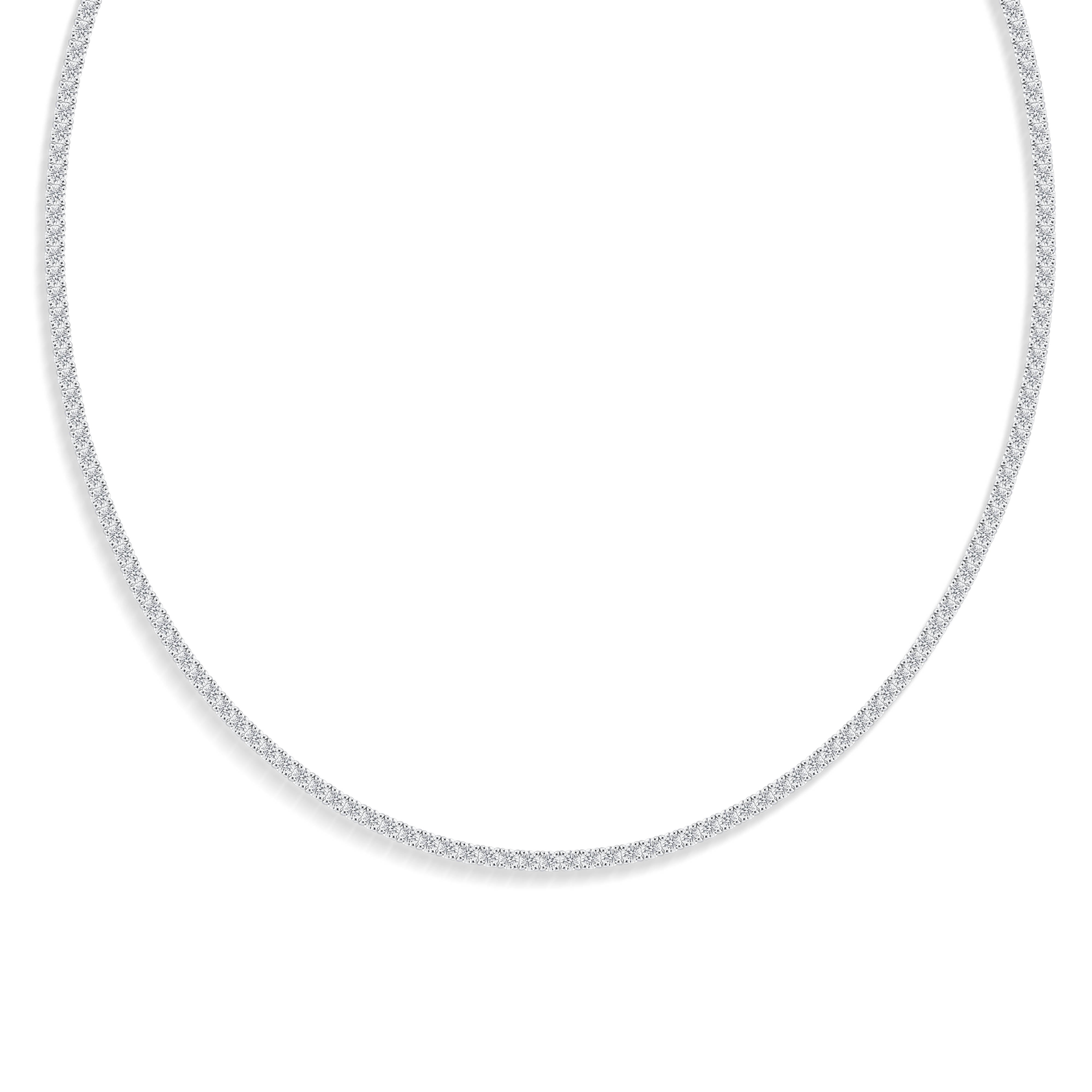 Classic Diamond Tennis Necklace (Certified)