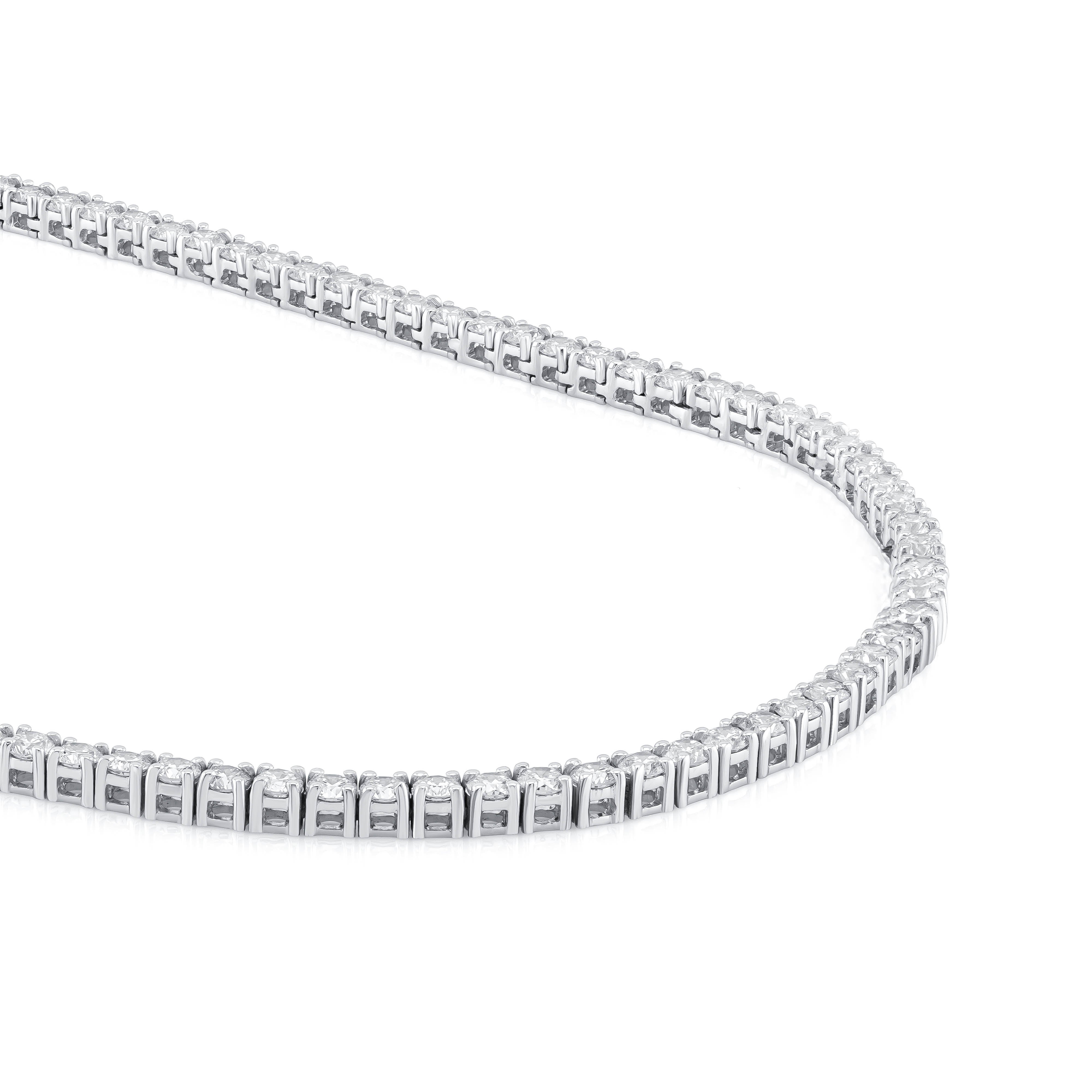 Classic Diamond Tennis Necklace (Certified)