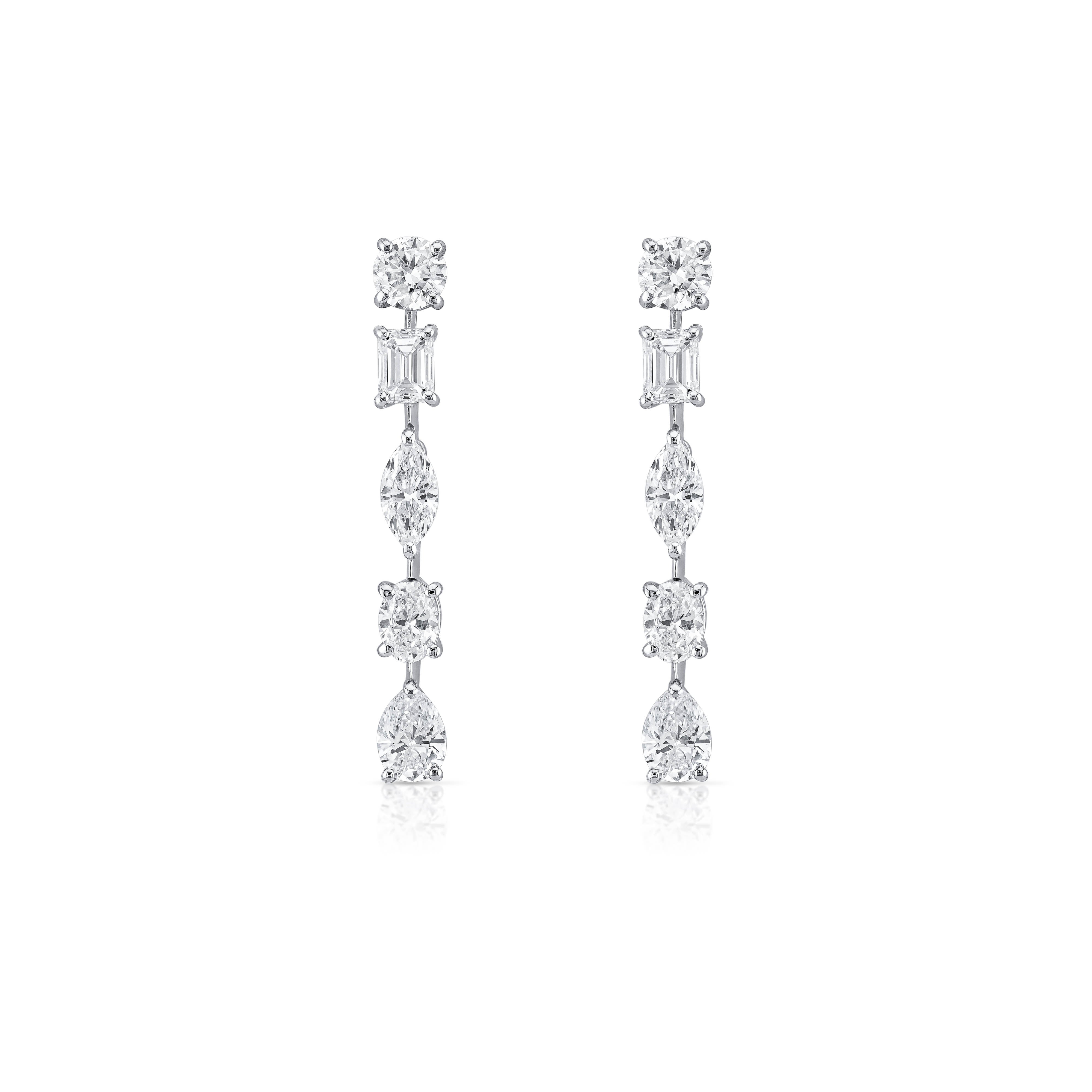 Multi-shape Diamond Earrings