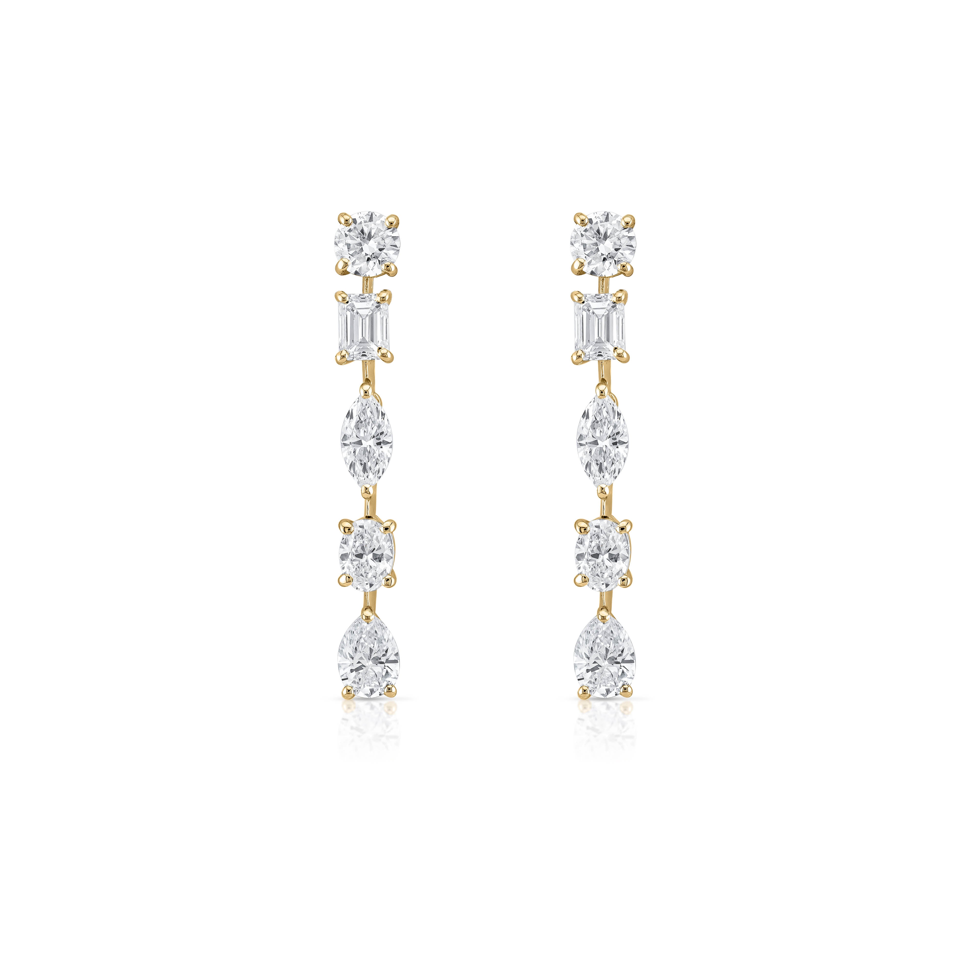 Multi-shape Diamond Earrings