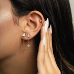 Prism Diamond Chain Earring (Trilliant)