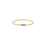 Eclipse Diamond Chain Ring (Blue Diamonds)